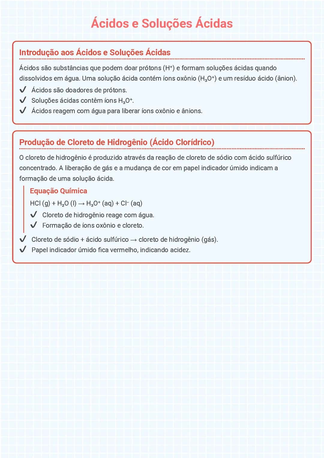 Ácidos e Soluções Ácidas