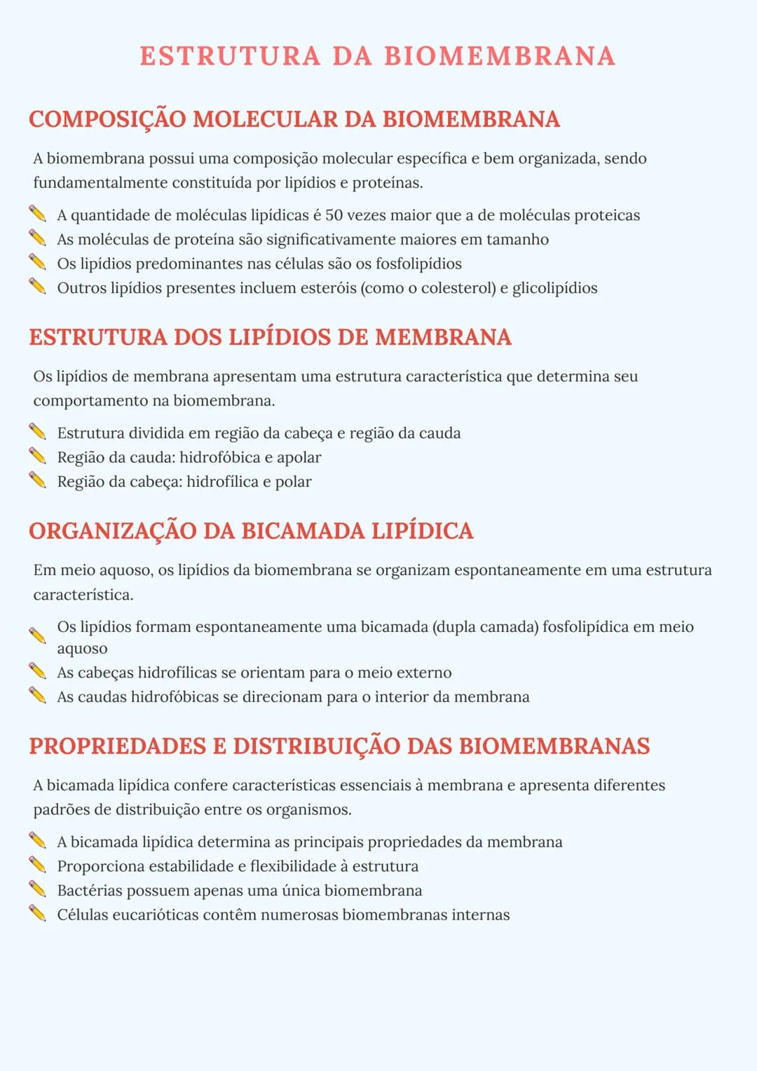 # ESTRUTURA DA BIOMEMBRANA

# COMPOSIÇÃO MOLECULAR DA BIOMEMBRANA
A biomembrana possui uma composição molecular específica e bem organizada,
