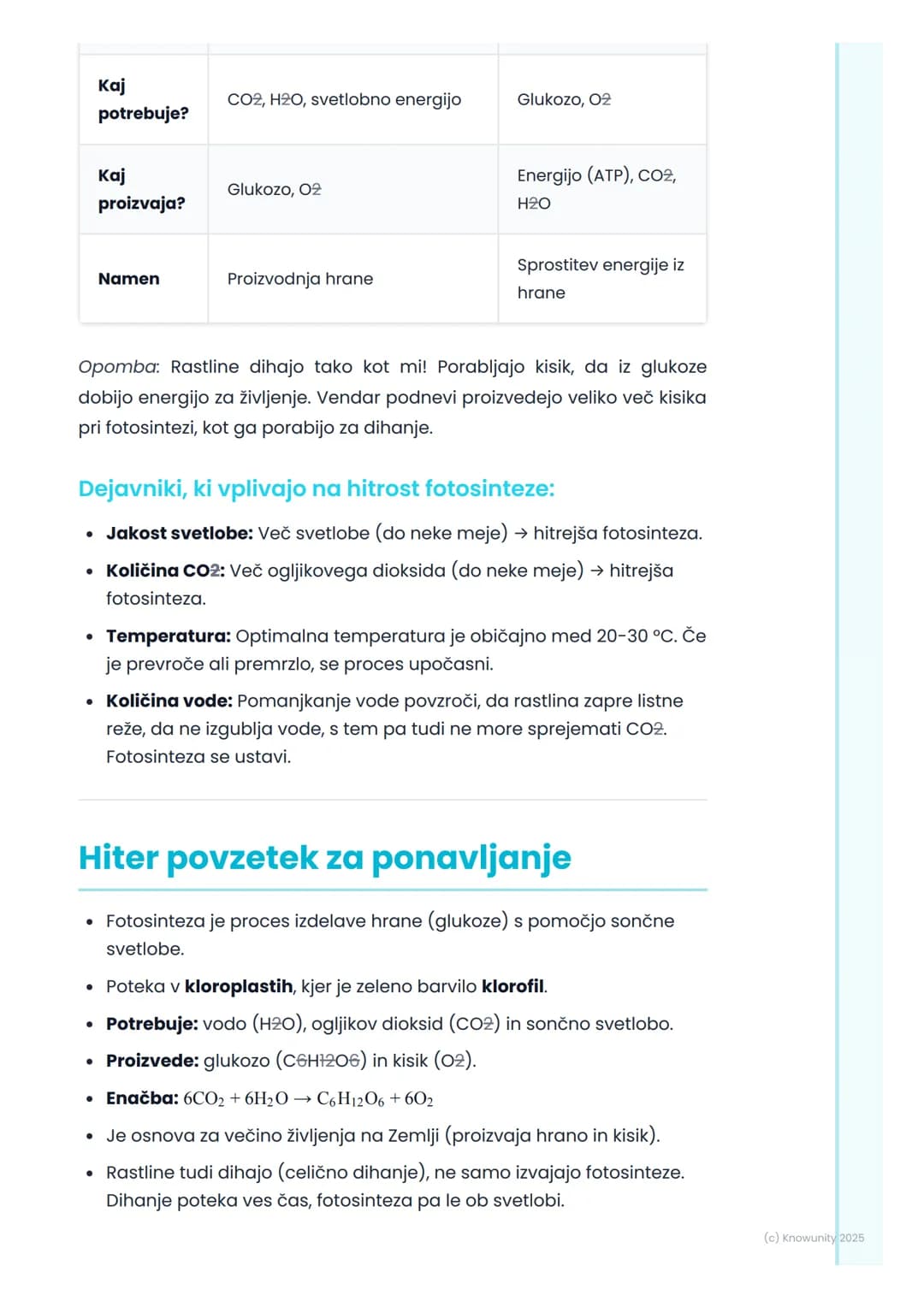# Fotosinteza

## Kaj je fotosinteza?

Fotosinteza je proces, pri katerem rastline, alge in nekatere bakterije
uporabljajo sončno svetlobo, 