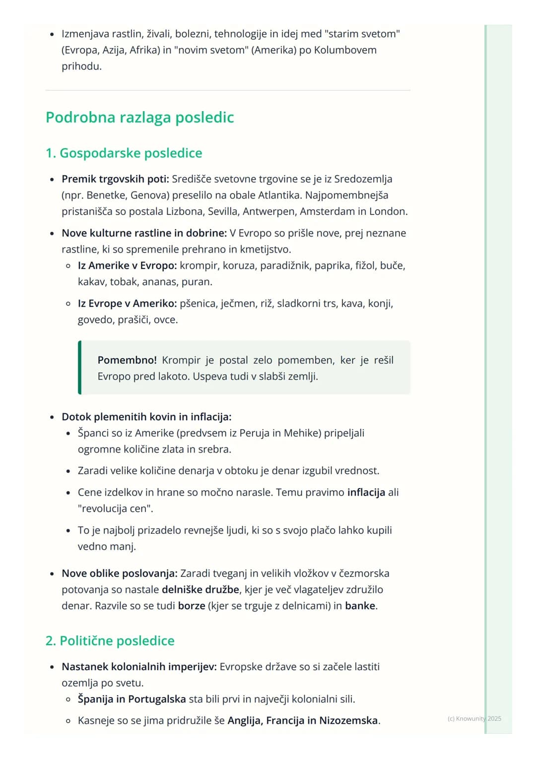 # Posledice odkritij za Evropo in
svet

Uvod v posledice odkritij

Velika geografska odkritja so popolnoma spremenila svet. Odkritje Amerike
