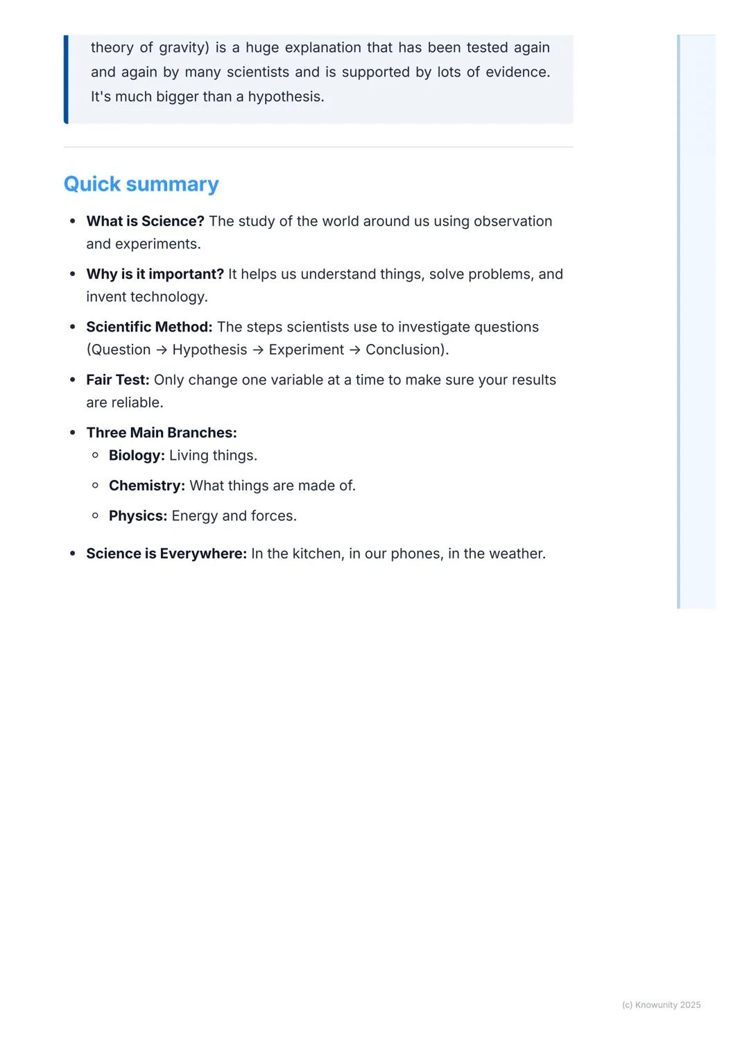 # What is Science?

## An introduction to science

Science is basically the study of the world around us. It's a way of learning
about every