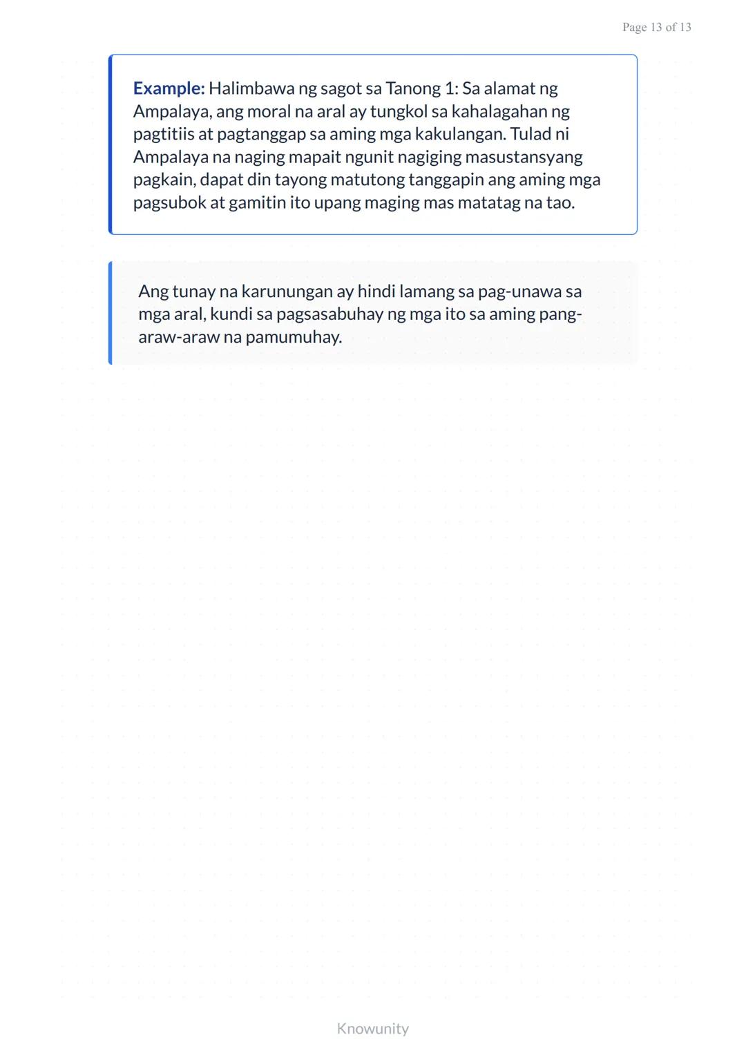 # Pagsusuri ng mga Aral sa Piling Akdang Pampanitikan

Pag-aaral kung paano hanapin at unawain ang mga moral na aral sa literatura

## Mga L