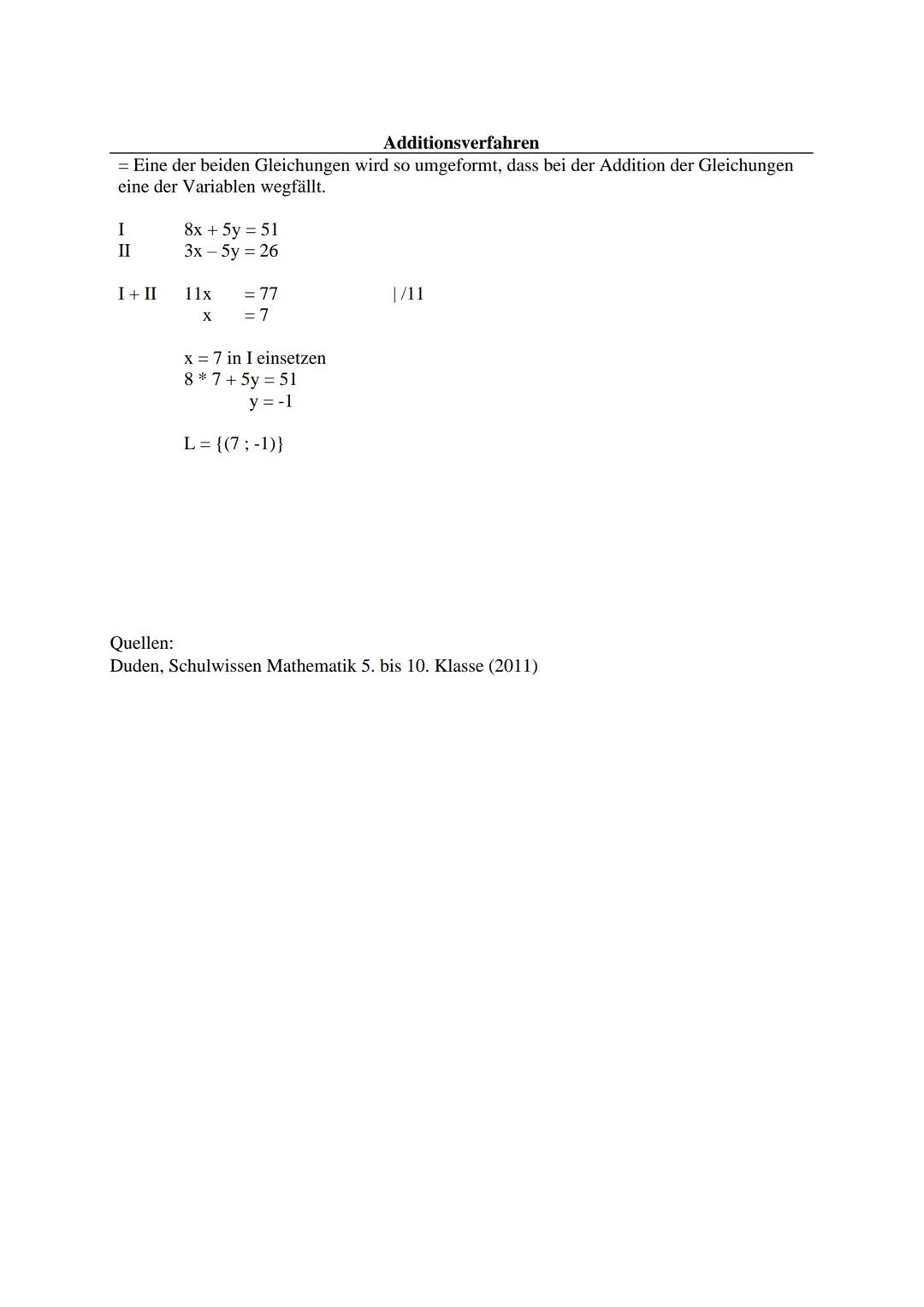 # Gleichungssysteme

= Ein Gleichungssystem besteht aus zwei oder mehreren Gleichungen mit mindestens einer
Unbekannten Variablen.

## Lösen