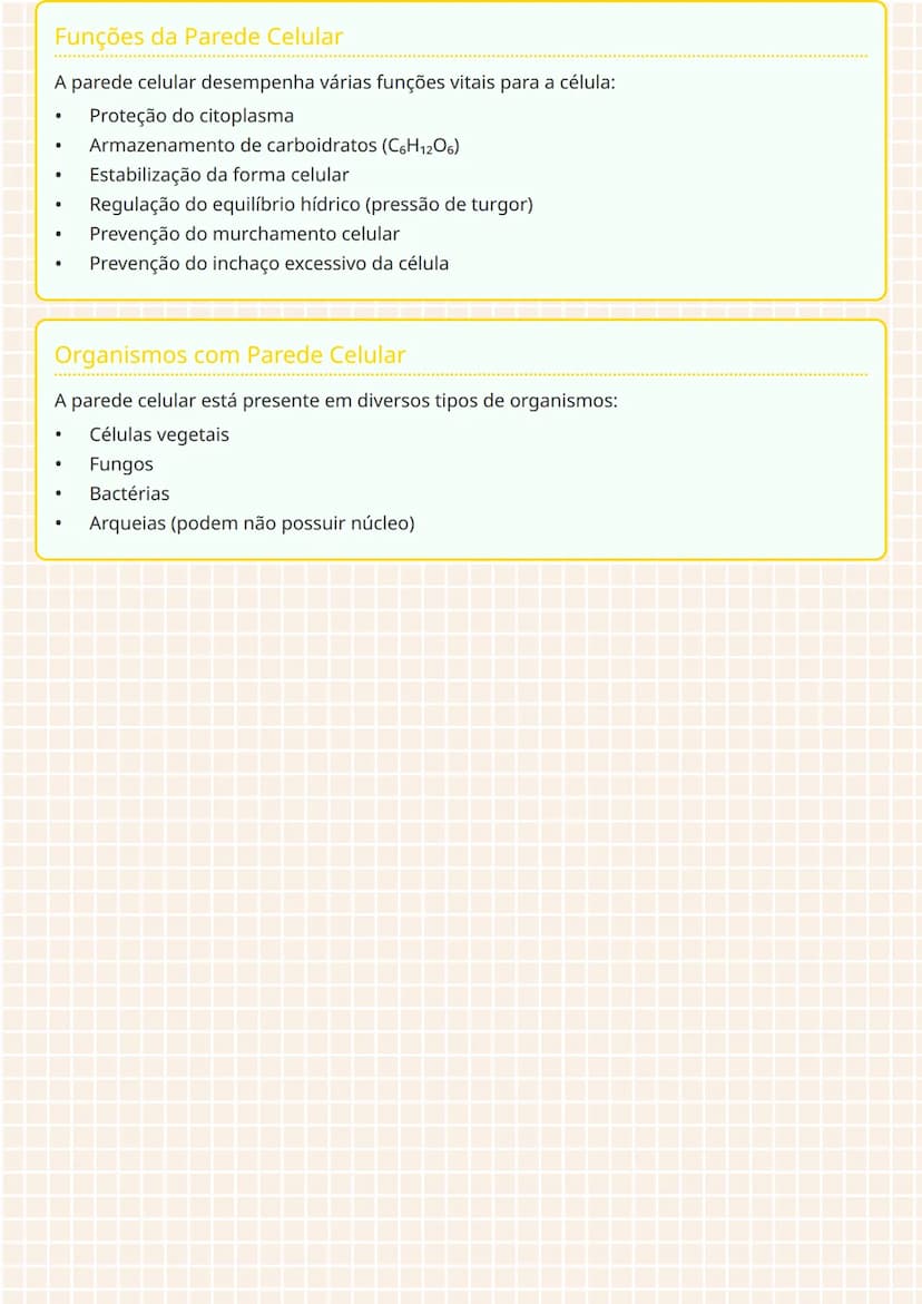 # Parede Celular

# Estrutura da Parede Celular
A parede celular é uma estrutura complexa composta por várias camadas, cada uma com
composiç
