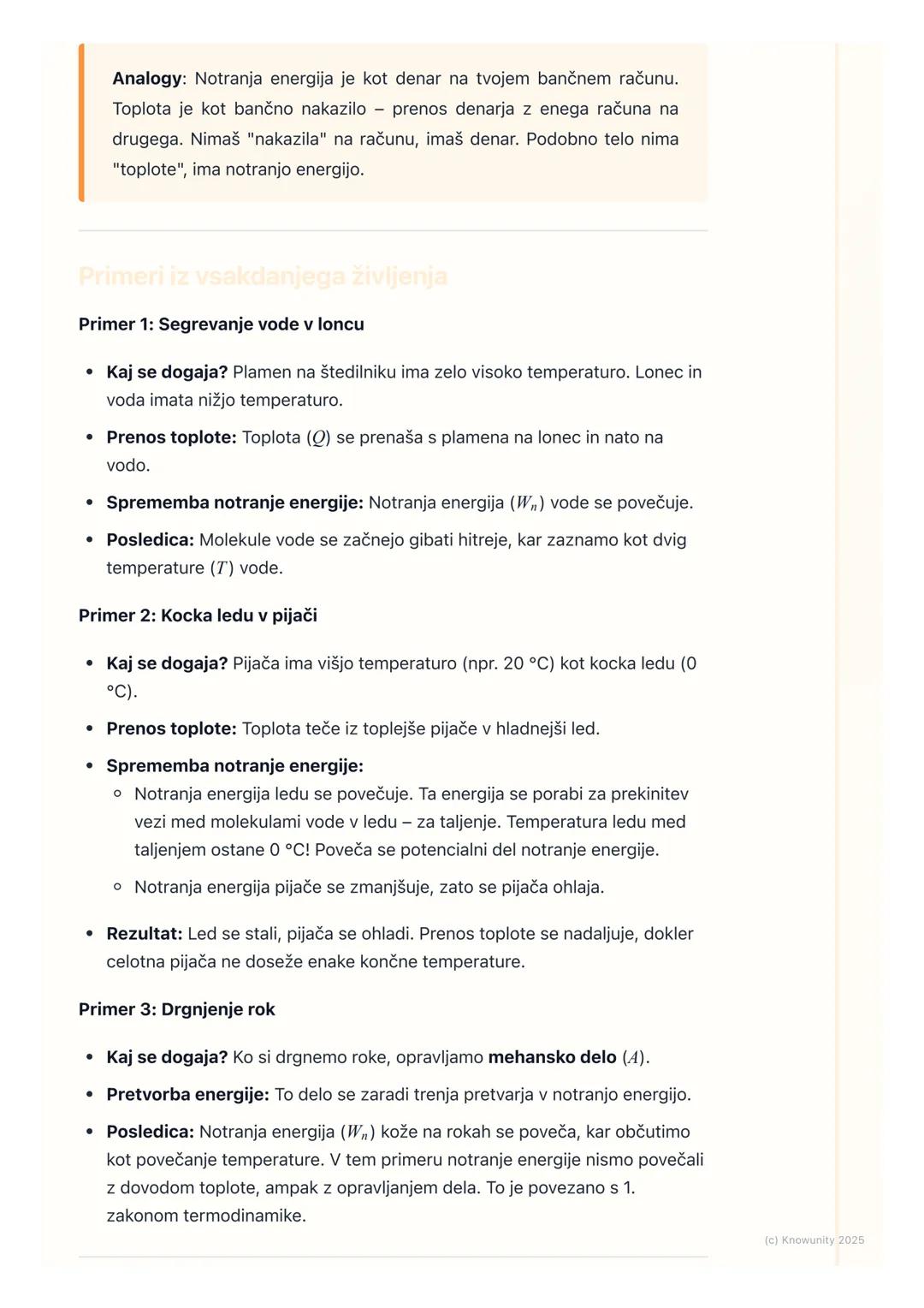 ## 5.2. Notranja energija in
toplota

Uvod v notranjo energijo in toploto

Pogosto v vsakdanjem življenju uporabljamo besedi "toplota" in "t