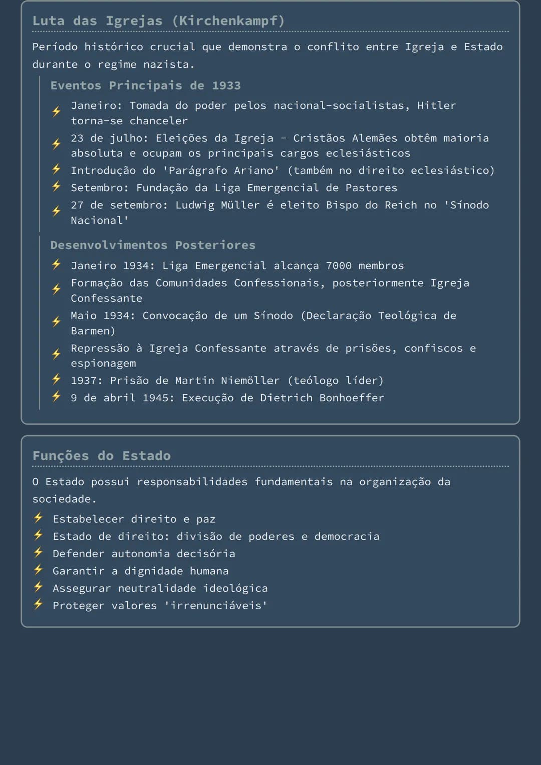 --- OCR Start ---
Relação entre Estado e Igreja
Funções da Igreja
A Igreja possui papéis fundamentais na sociedade, que se manifestam
atravé