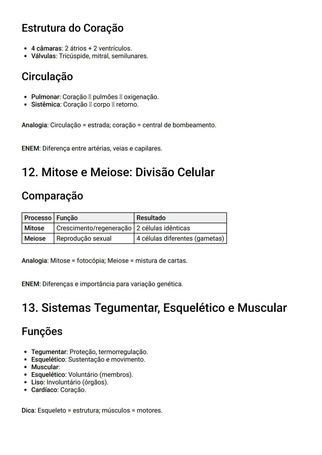 # Resumo de Biologia para ENEM - Versão
Melhorada

1. Ecologia: População, Comunidade e Ecossistema

Definições

*   População: Grupo de ind