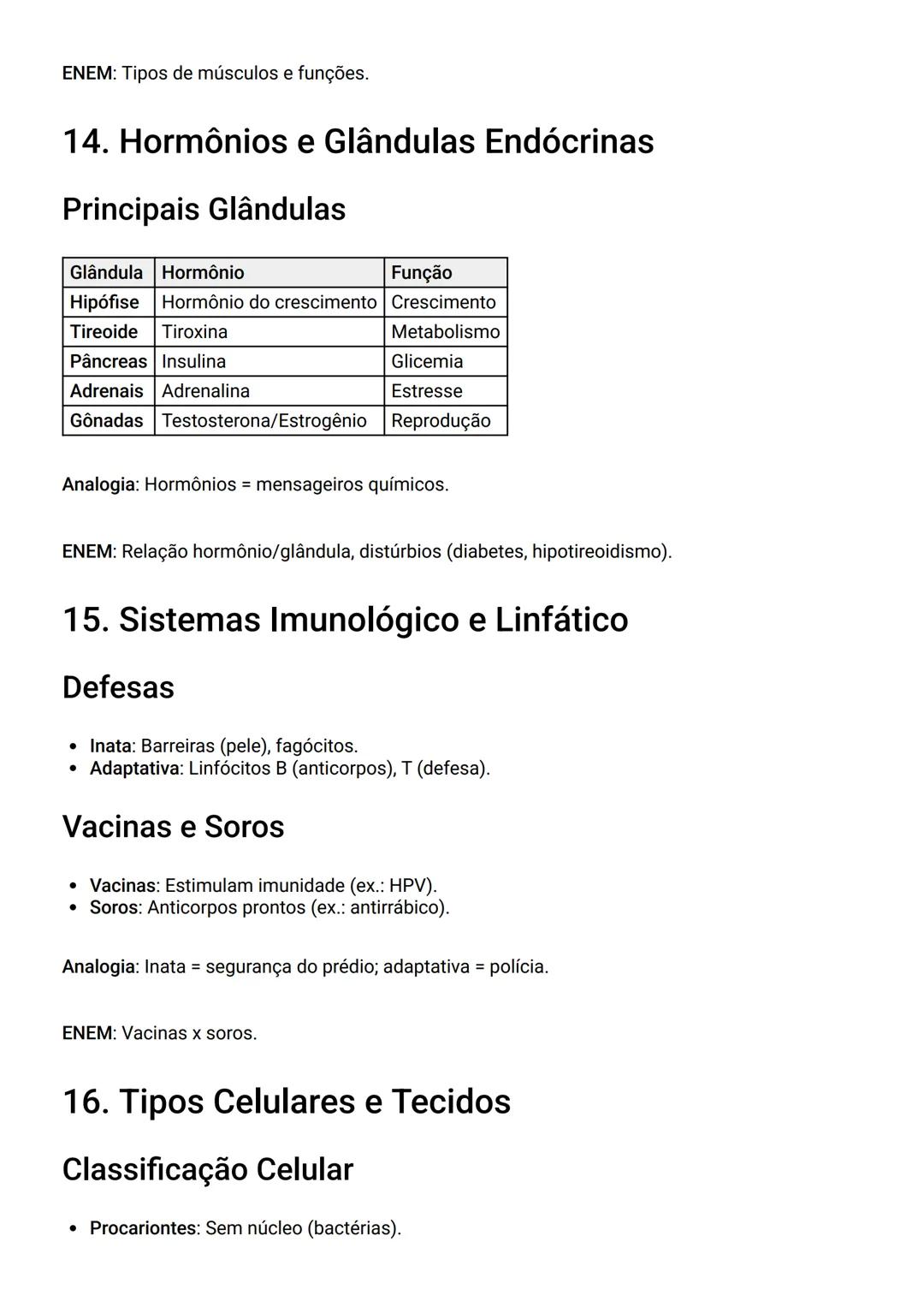 # Resumo de Biologia para ENEM - Versão
Melhorada

1. Ecologia: População, Comunidade e Ecossistema

Definições

*   População: Grupo de ind