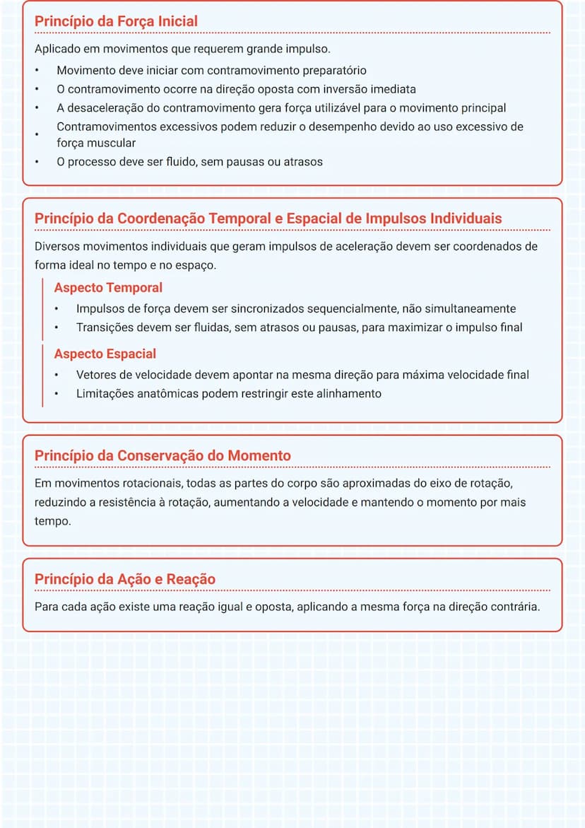 # Princípios Biomecânicos

## Definição de Princípios Biomecânicos

Os princípios biomecânicos são conceitos fundamentais que orientam o est
