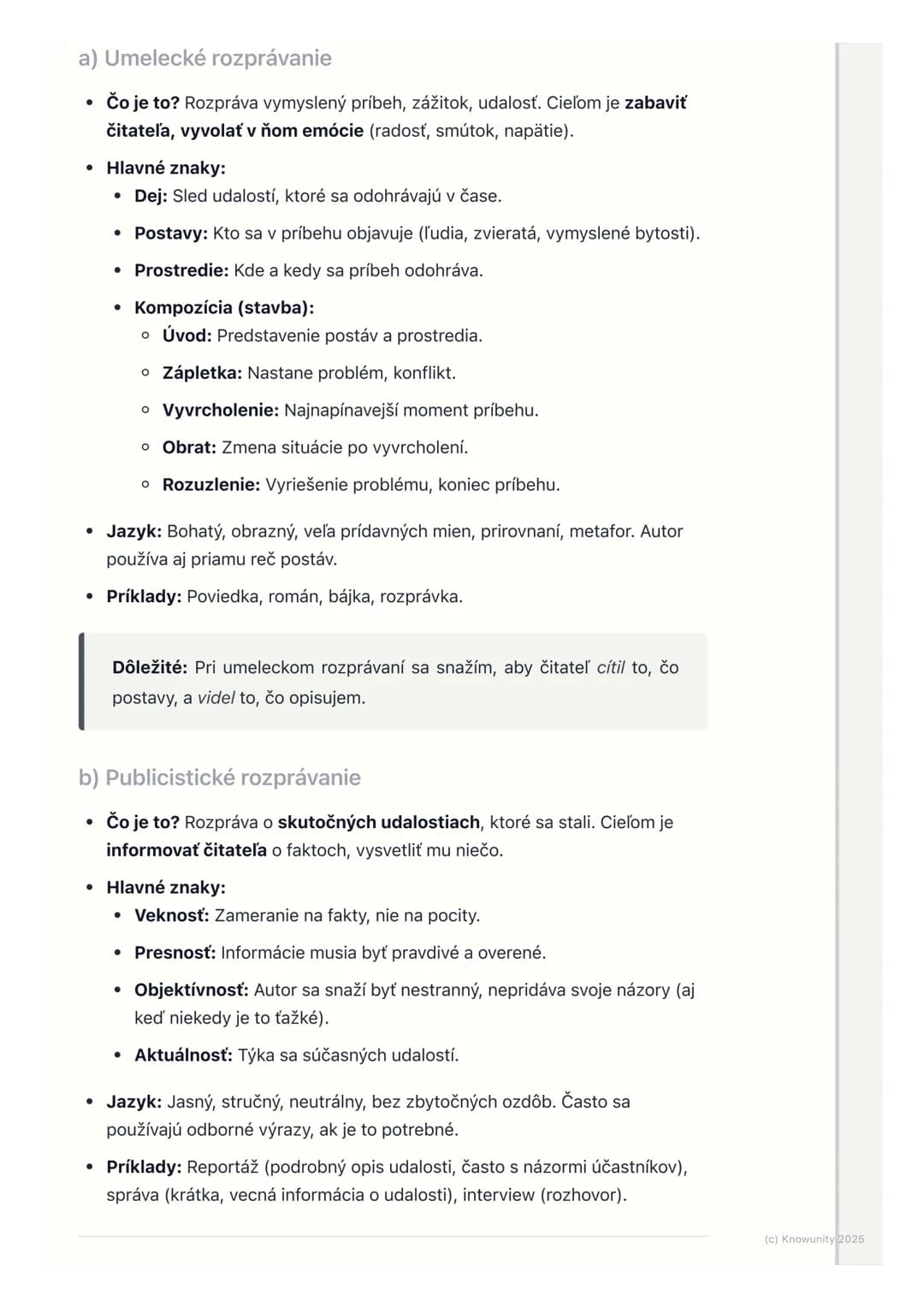 # Rozprávanie a opis

## 1. Prehľad a úvod

Takže, na slovenčine sa teraz učíme o rozprávaní a opise. Je to dôležité, lebo
tieto veci použív