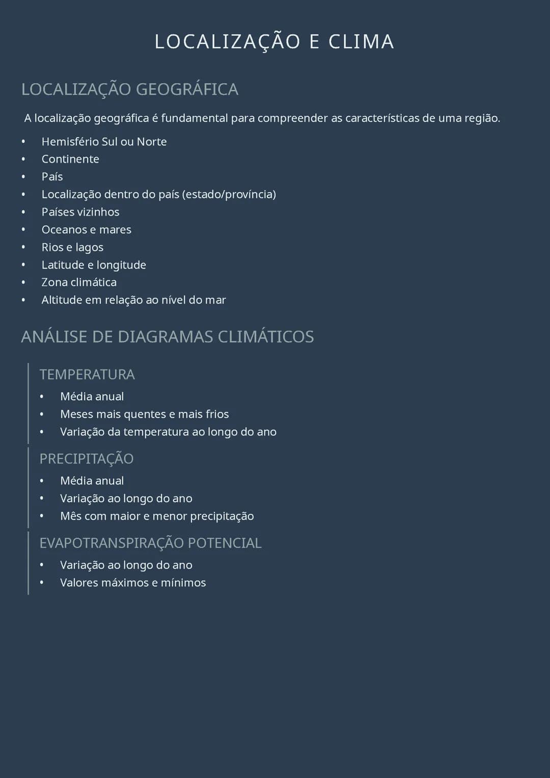 Localização e Clima