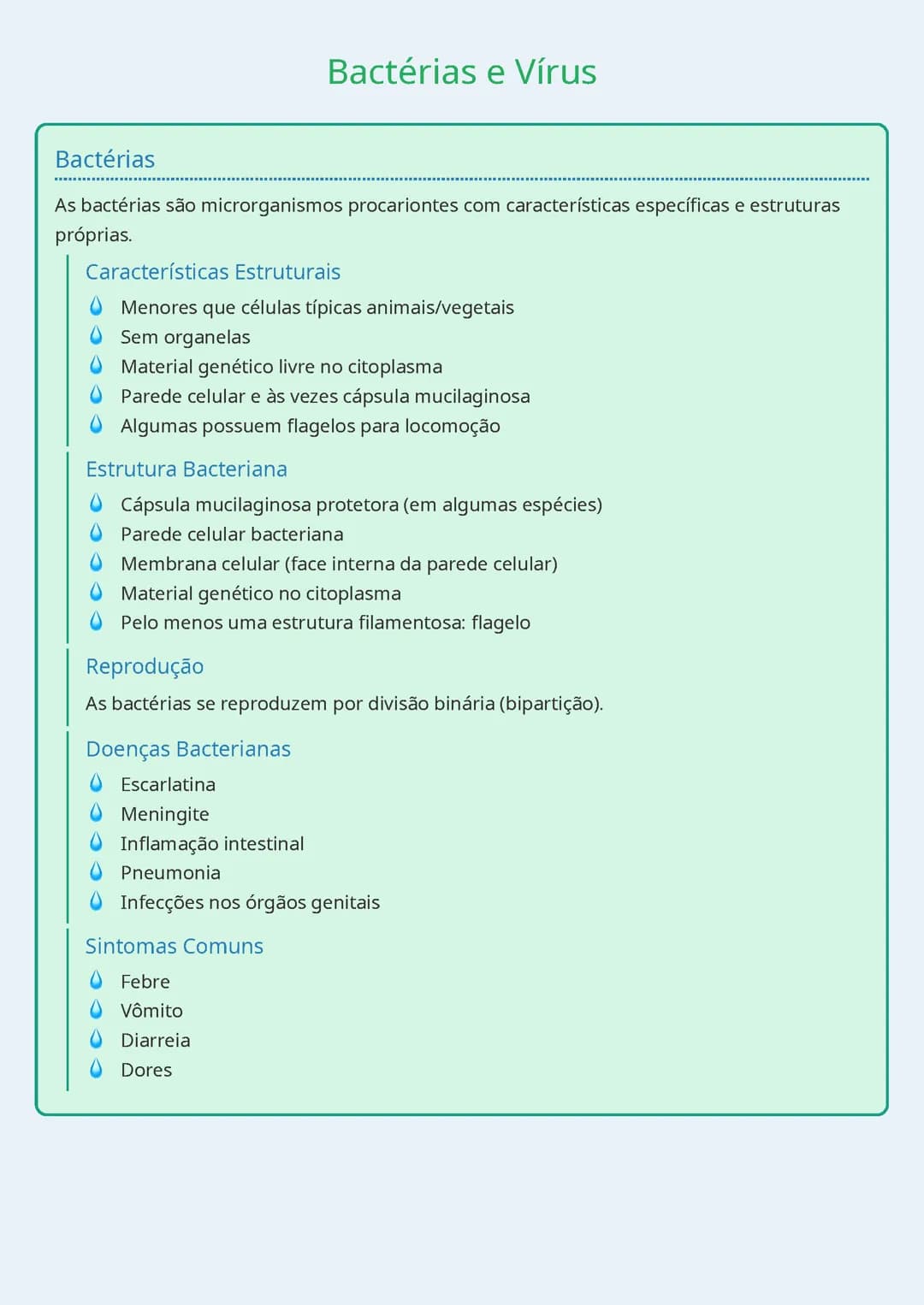 Bactérias e Vírus