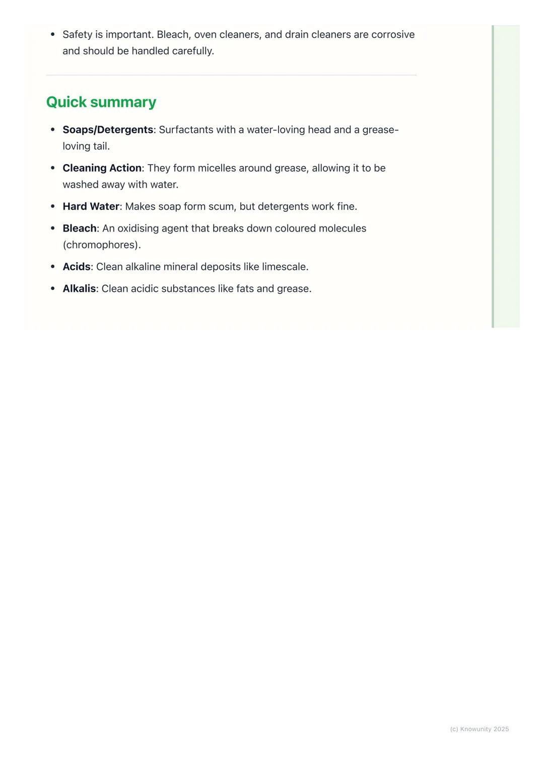 # Cleaning Products and
# Personal Care

Introduction to cleaning products

Cleaning products are chemicals we use every day to remove dirt,