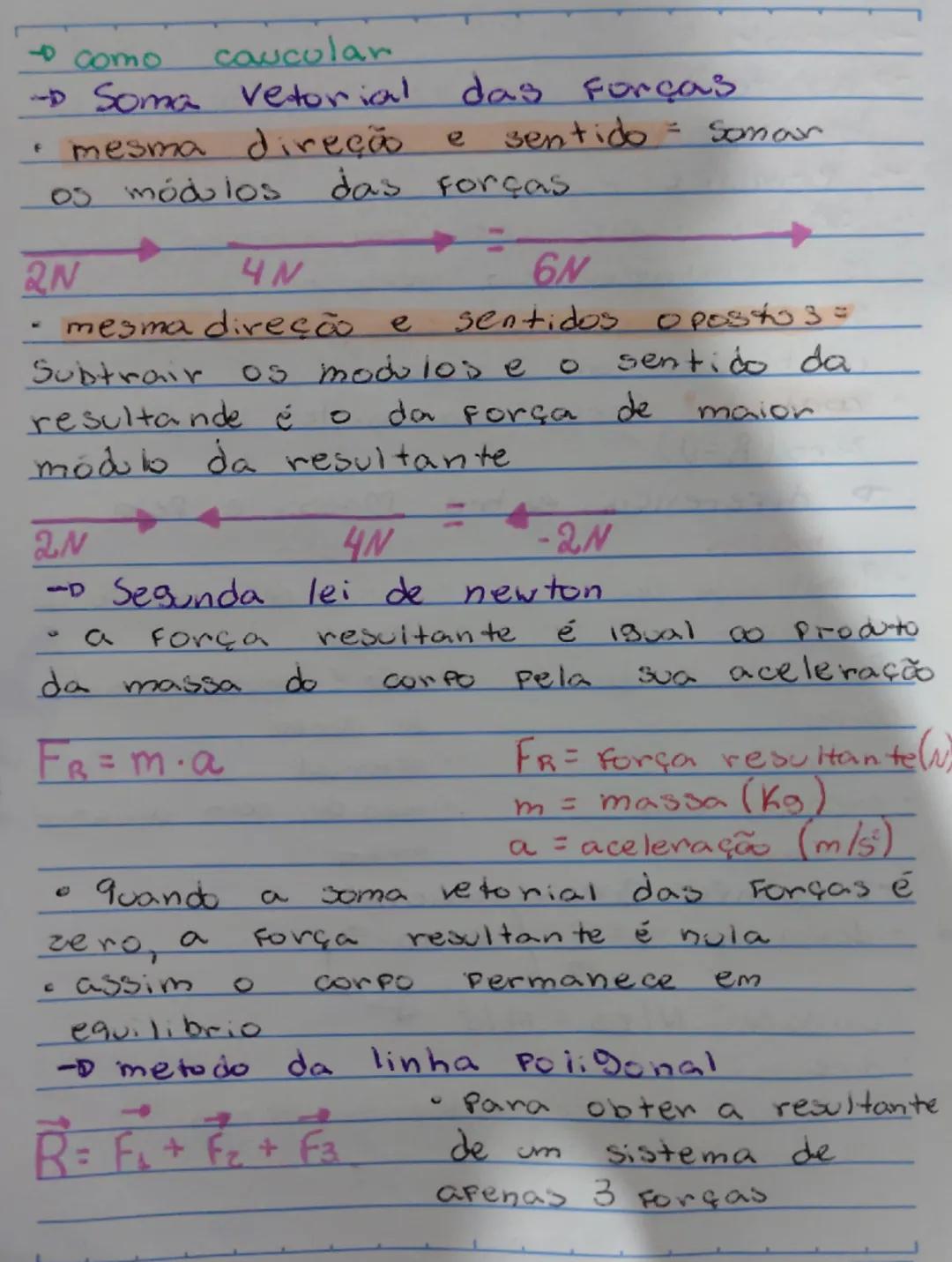→ modulo 3

-D conceito de resultante e como obtë-la

• é soma vetorial de todas a3
Forças aplicadas a cm corpo,
considerando intensidade, d