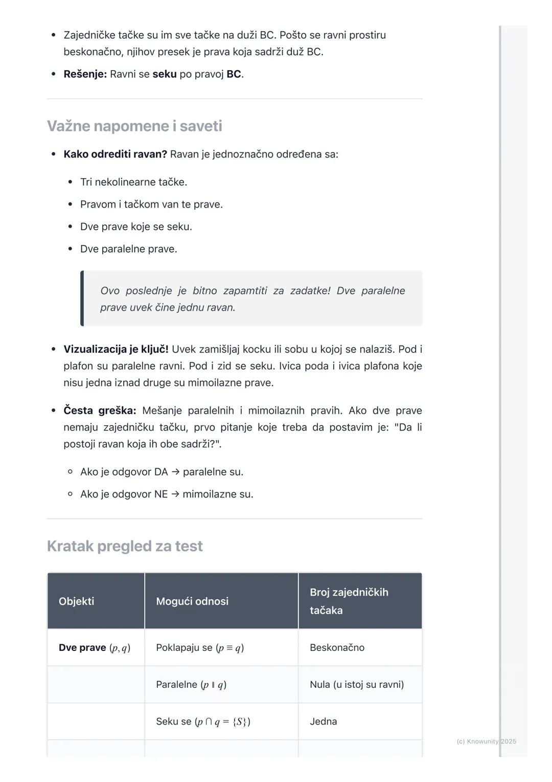 # Tačka, prava i ravan u prostoru

Uvod u geometriju u prostoru

Do sada smo radili geometriju u ravni (planimetriju). Sada prelazimo na
geo