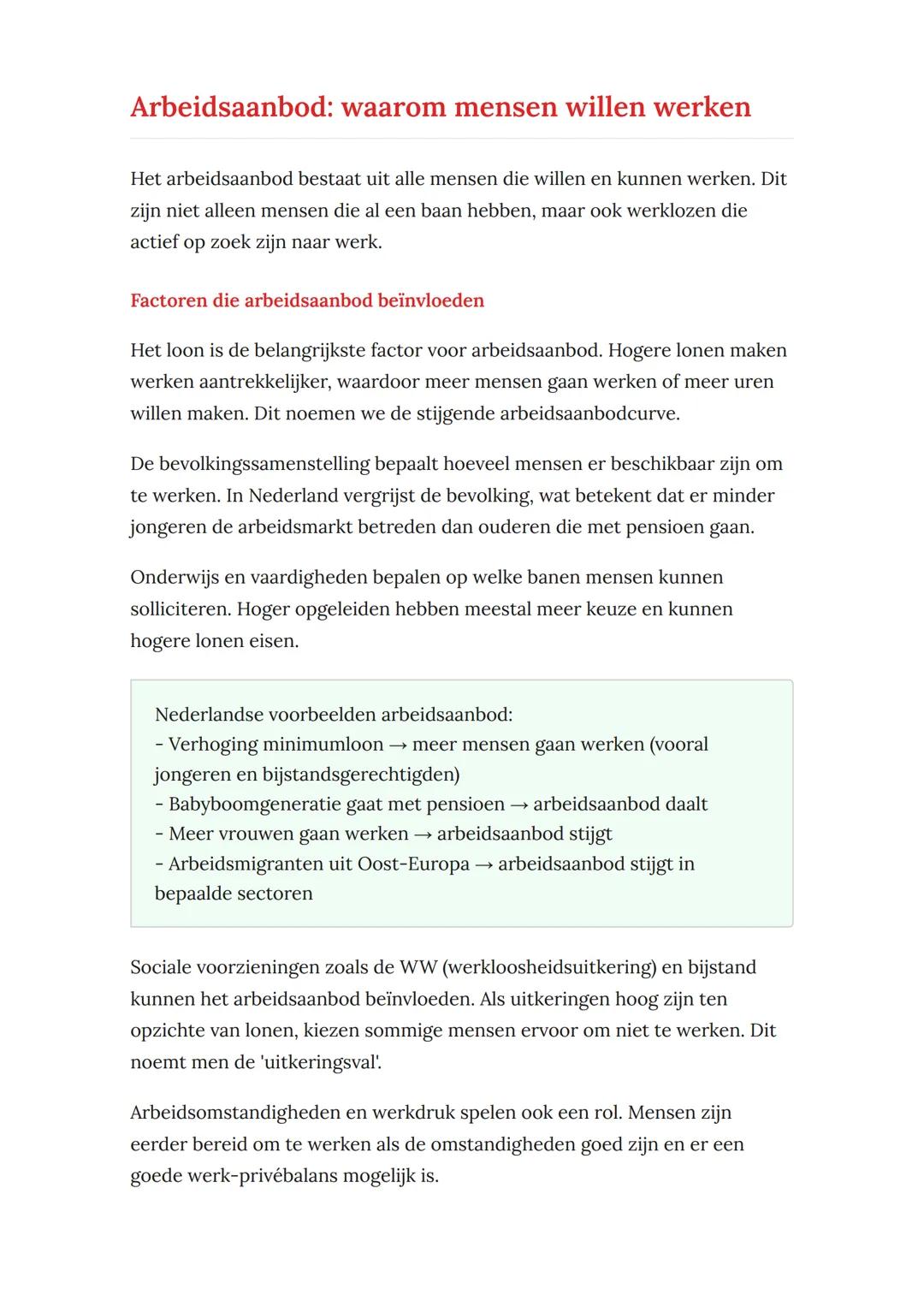 Arbeidsmarkt: vraag en aanbod
in de Nederlandse economie
Hoe vraag en aanbod werken op de Nederlandse arbeidsmarkt
Economie 	Grade 10 	Nethe