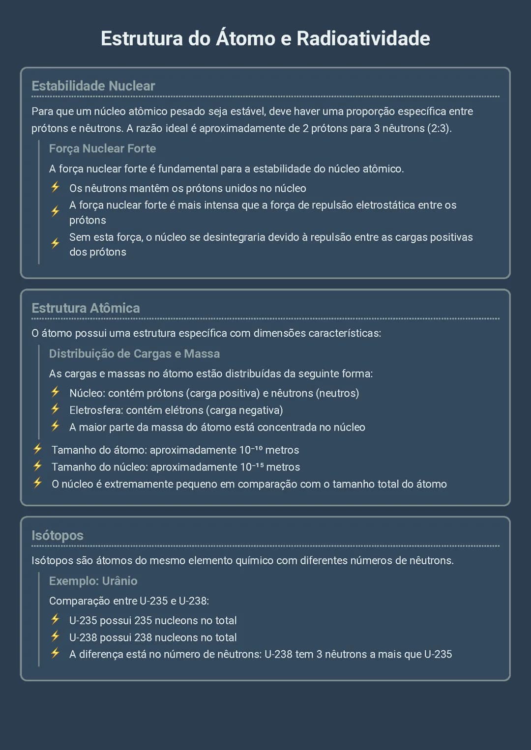 Estrutura do Átomo e Radioatividade