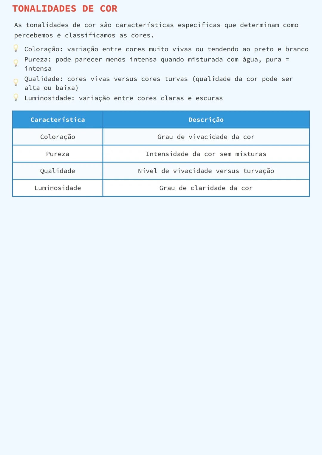 --- OCR Start ---
CONCEITOS DE COR NA ARTE
CONTRASTES DE CORES
Os contrastes de cores são fundamentais para a compreensão da teoria das
core