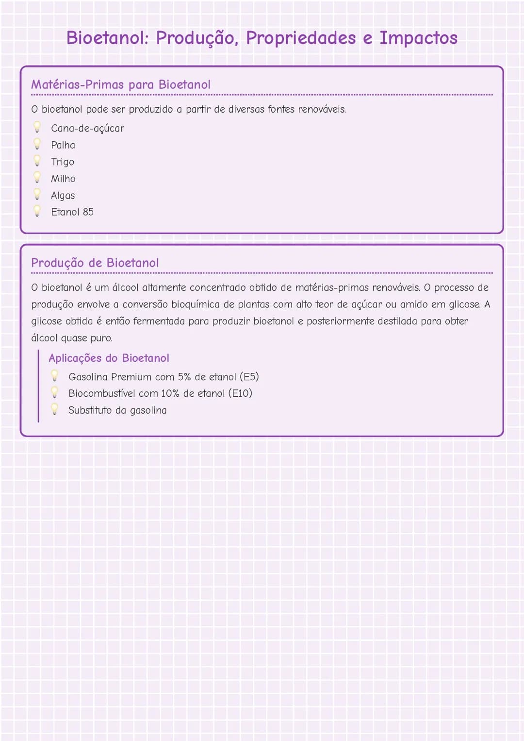 Bioetanol: Produção, Propriedades e Impactos