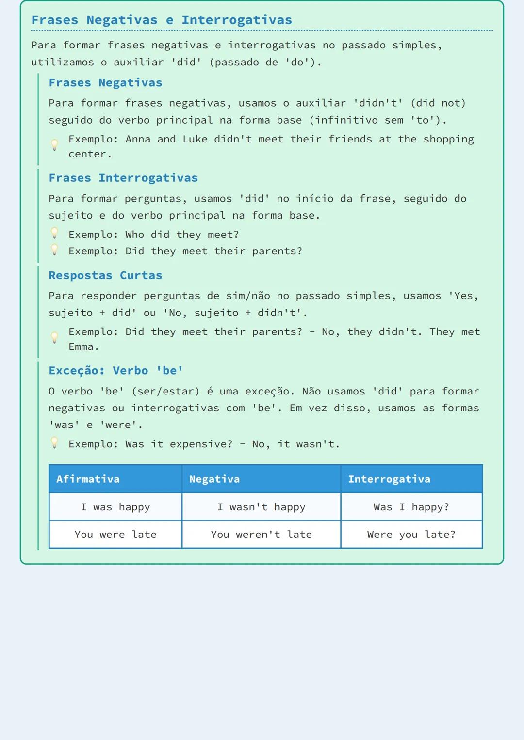 --- OCR Start ---
O Passado Simples (Simple Past)
Introdução ao Passado Simples
O passado simples (simple past) é uma forma verbal usada par