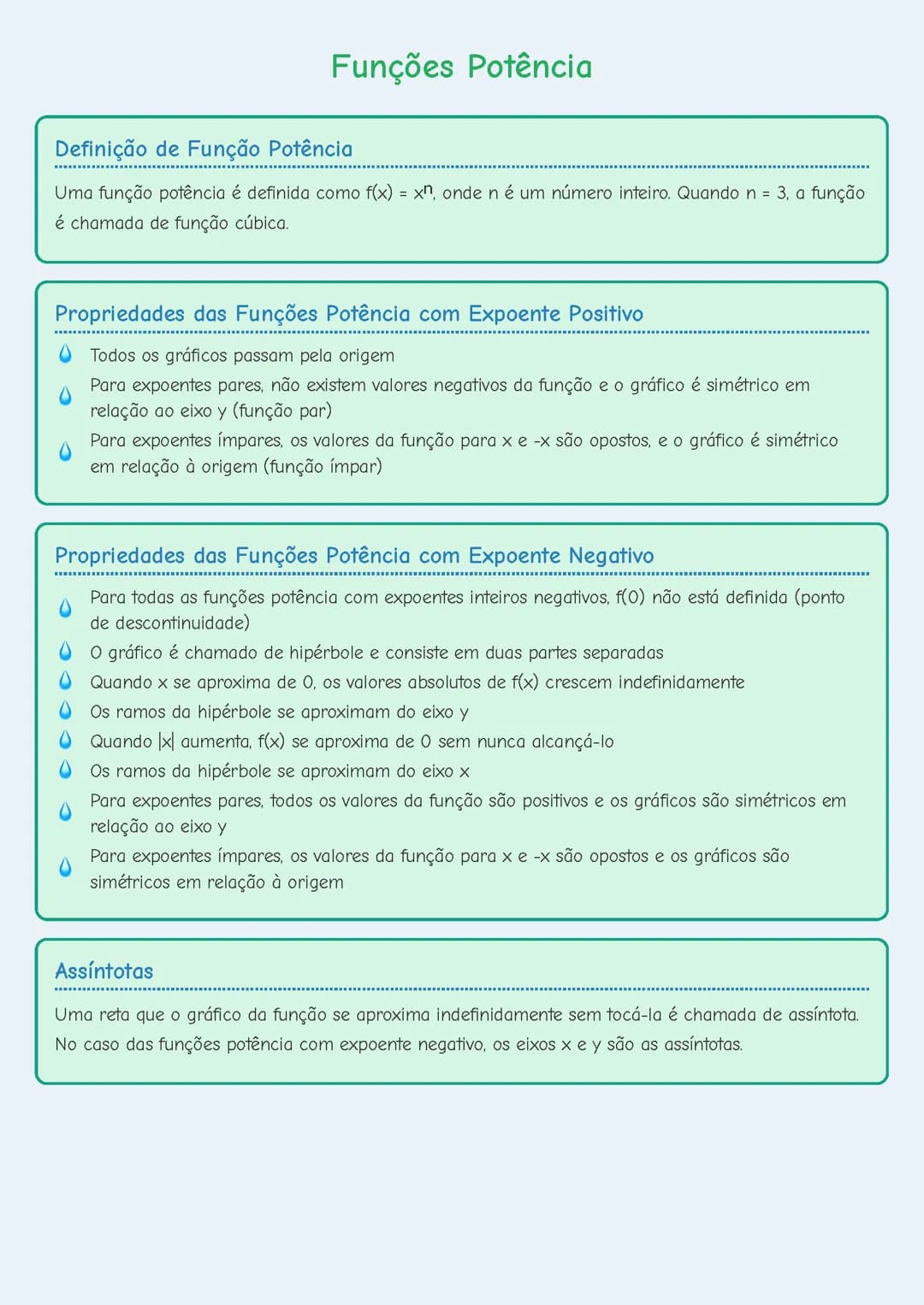 Funções Potência