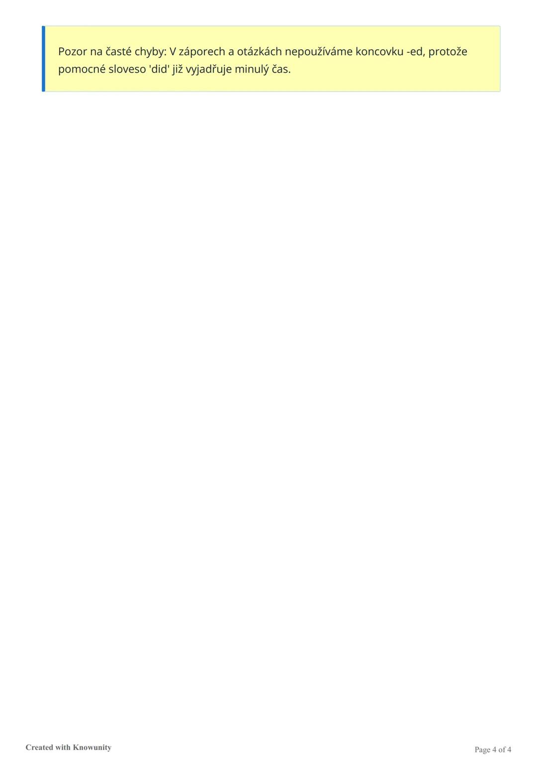 # Angličtina - minulý čas prostý
(simple past)

Přehled minulého času prostého v angličtině, jeho použití a tvoření.

# Minulý čas prostý (s