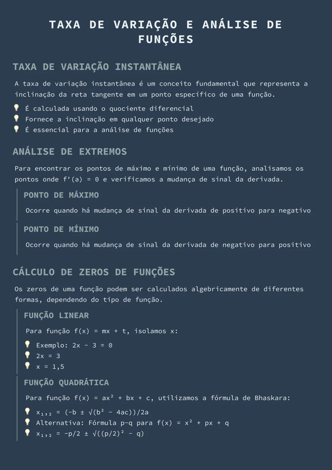 # TAXA DE VARIAÇÃO E ANÁLISE DE
FUNÇÕES
# TAXA DE VARIAÇÃO INSTANTÂNEA
A taxa de variação instantânea é um conceito fundamental que represen