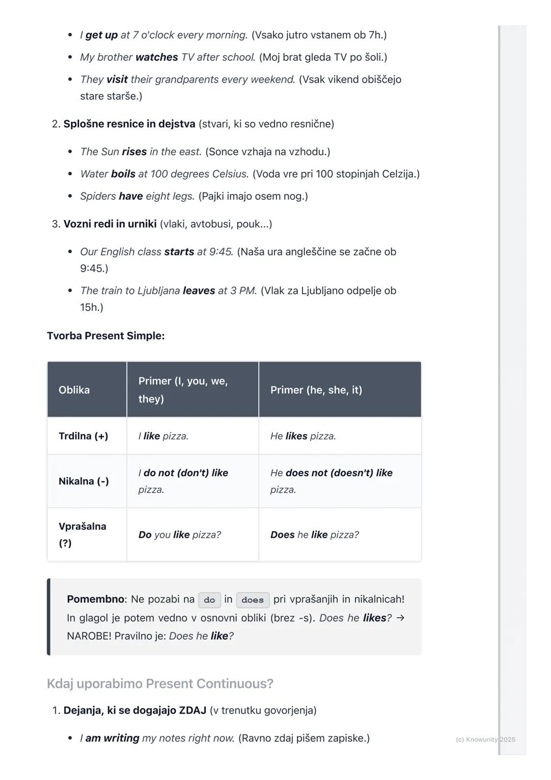 # Sedanjik (Present Simple) in
sedanjik trajni (Present
Continuous)

Pregled sedanjikov: Present Simple in Present
Continuous

To sta dva ča