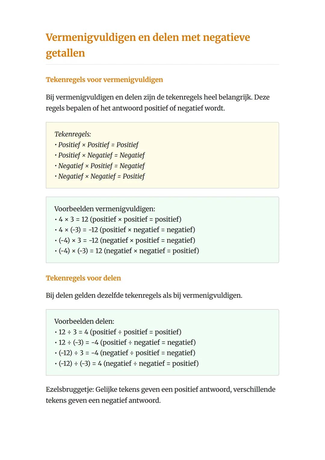 Rekenen met negatieve getallen
- Basis bewerkingen

Leer optellen, aftrekken, vermenigvuldigen en delen met negatieve
getallen
Rekenen 	Grad