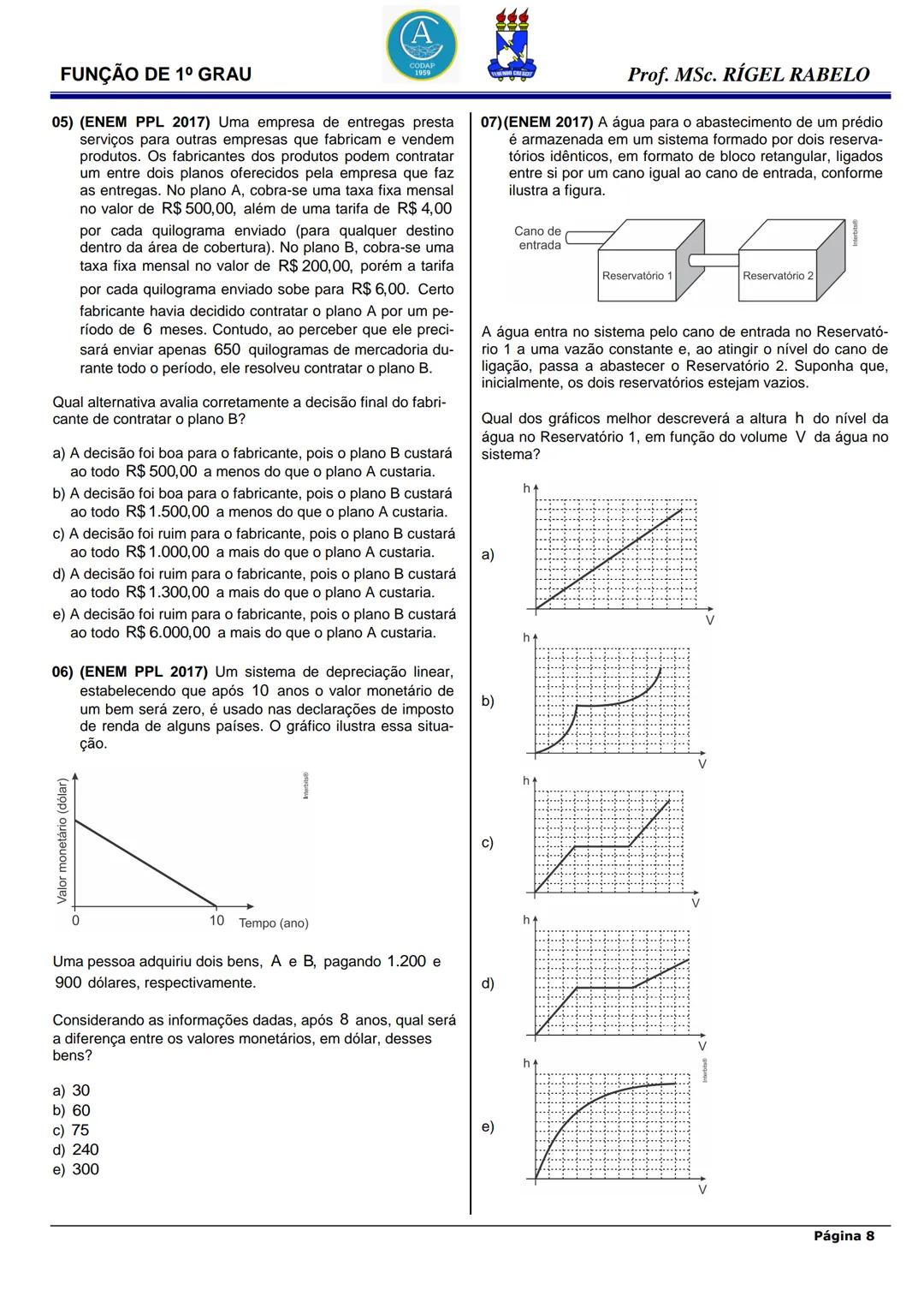 # FUNÇÃO DE 1º GRAU

# FUNÇÃO DE 1º GRAU (AFIM)

1. Definição e conceitos iniciais

➤ Uma função polinomial de 1º grau tem a forma
$f(x)=ax+