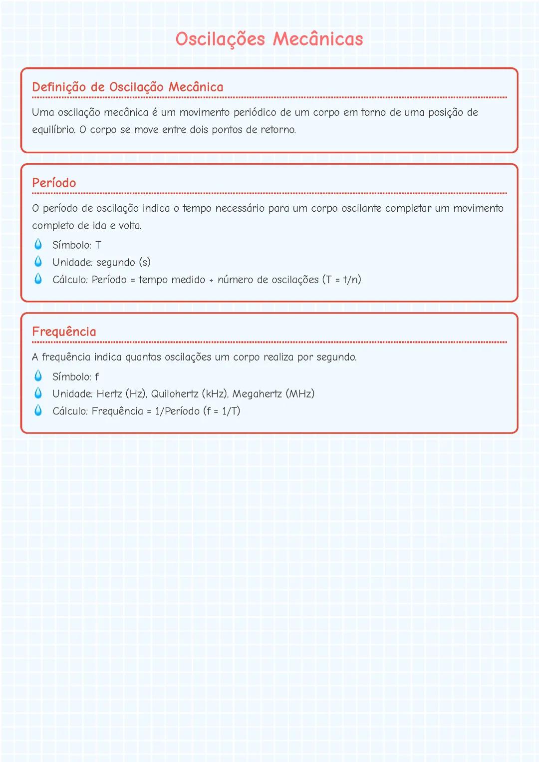Oscilações Mecânicas