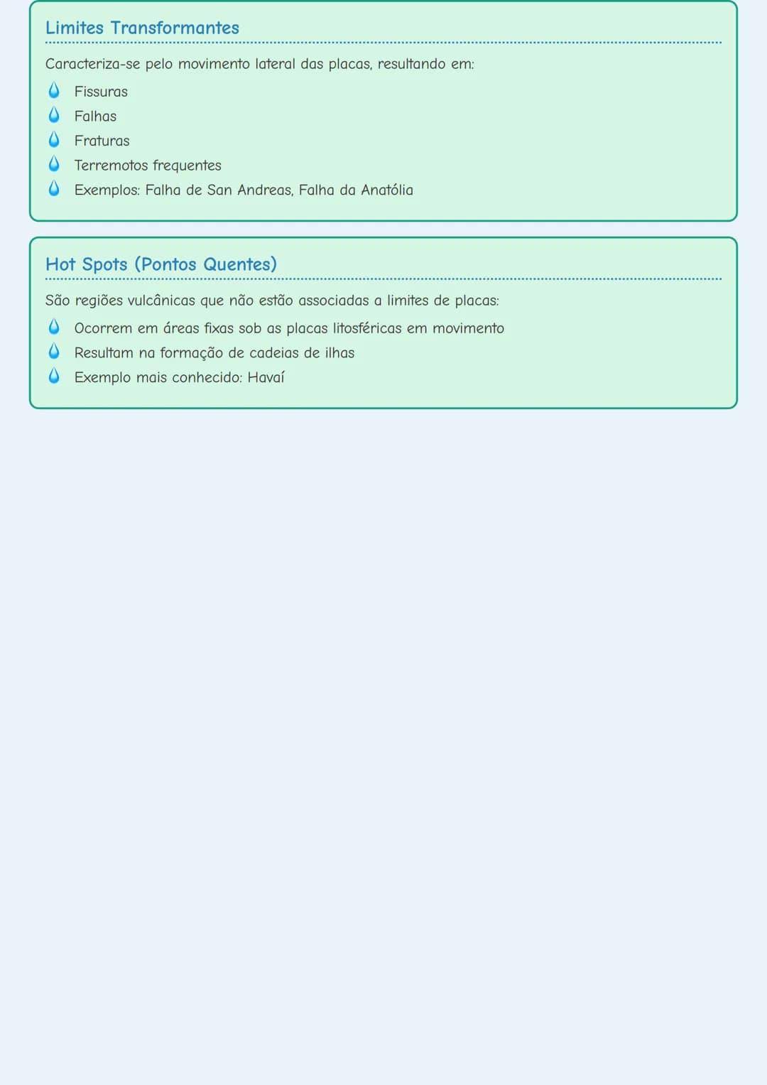 # Tectônica de Placas

## Consequências da Tectônica de Placas
A tectônica de placas resulta em diversos fenômenos geológicos significativos