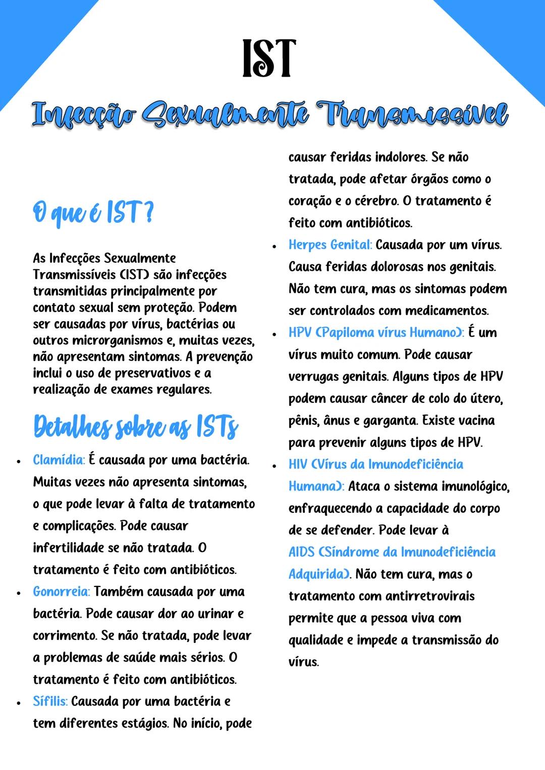 Infecções Sexualmente Transmissíveis (IST)