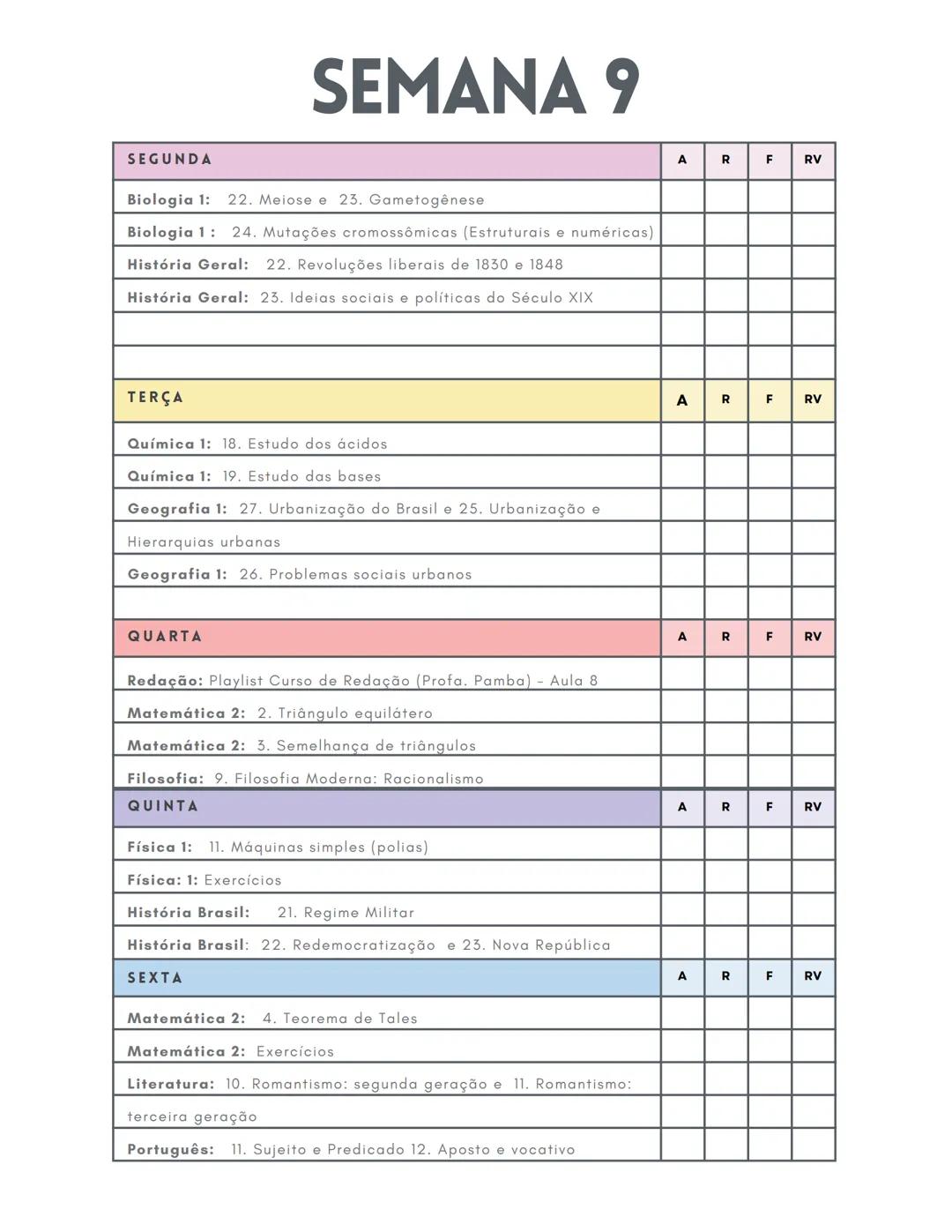 *   CRONOGRAMA
*   ENEM 2025

@CRISMEDICINA ESTE CRONOGRAMA É UM PLANEJAMENTO DE
42 SEMANAS, COM INÍCIO NO DIA 6 DE
JANEIRO E TÉRMINO NO DIA