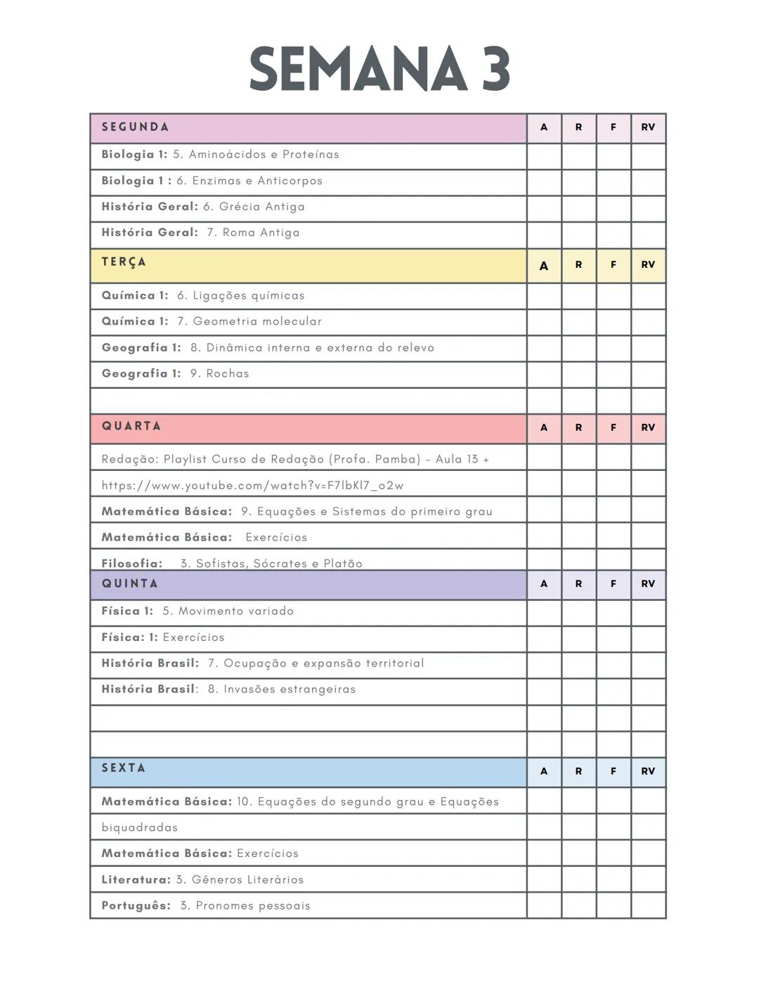 *   CRONOGRAMA
*   ENEM 2025

@CRISMEDICINA ESTE CRONOGRAMA É UM PLANEJAMENTO DE
42 SEMANAS, COM INÍCIO NO DIA 6 DE
JANEIRO E TÉRMINO NO DIA