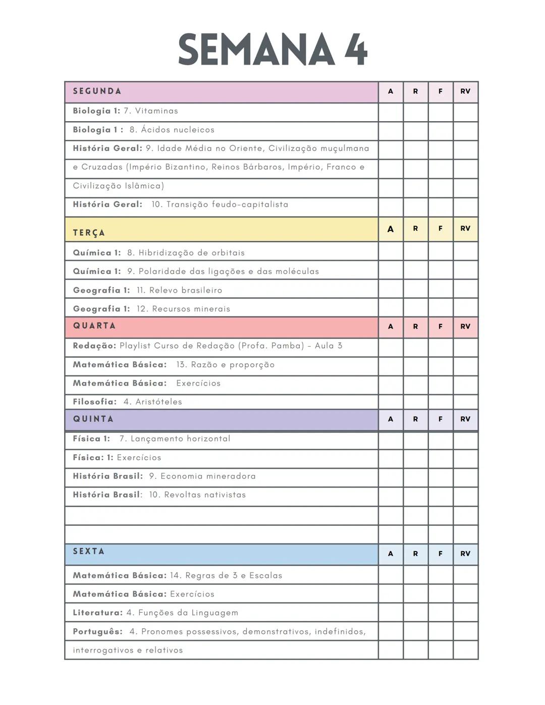 *   CRONOGRAMA
*   ENEM 2025

@CRISMEDICINA ESTE CRONOGRAMA É UM PLANEJAMENTO DE
42 SEMANAS, COM INÍCIO NO DIA 6 DE
JANEIRO E TÉRMINO NO DIA