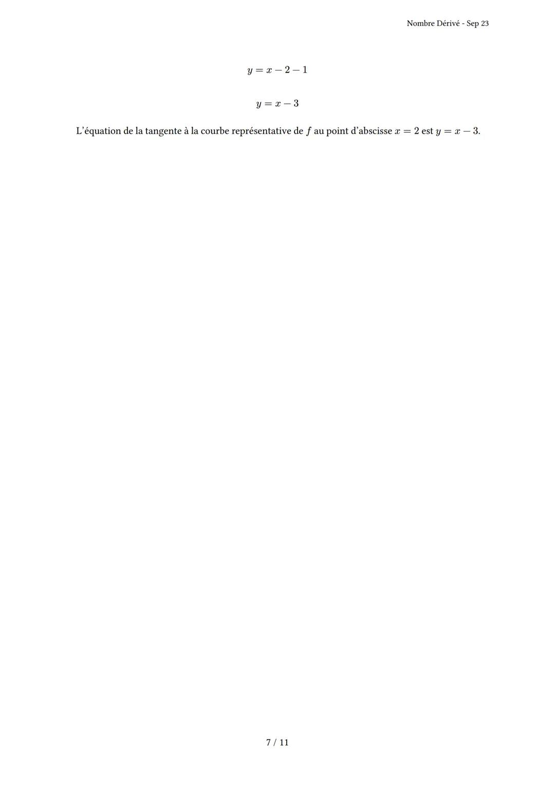 # Nombre Dérivé

Généré par Knowunity.fr - Sep 23

Description: Cet examen couvre le nombre dérivé, le taux d'accroissement et la tangente à