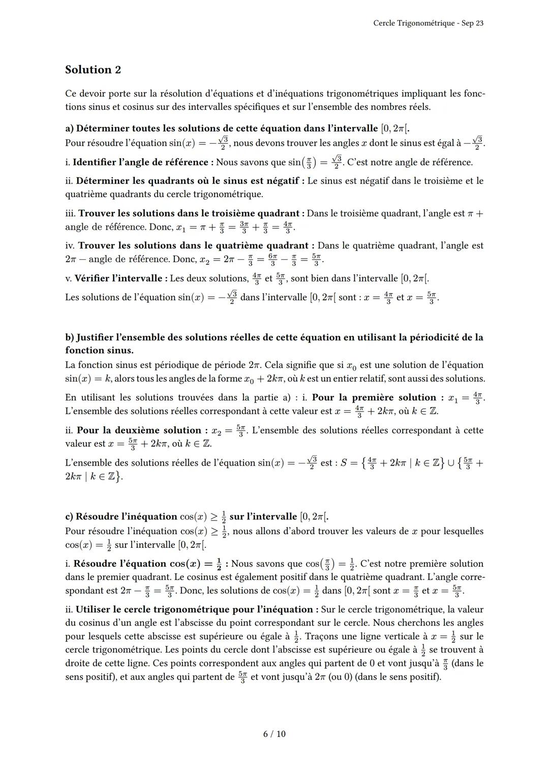 # Cercle Trigonométrique

Généré par Knowunity.fr - Sep 23

Description: Cet examen couvre le cercle trigonométrique, les radians, les angle