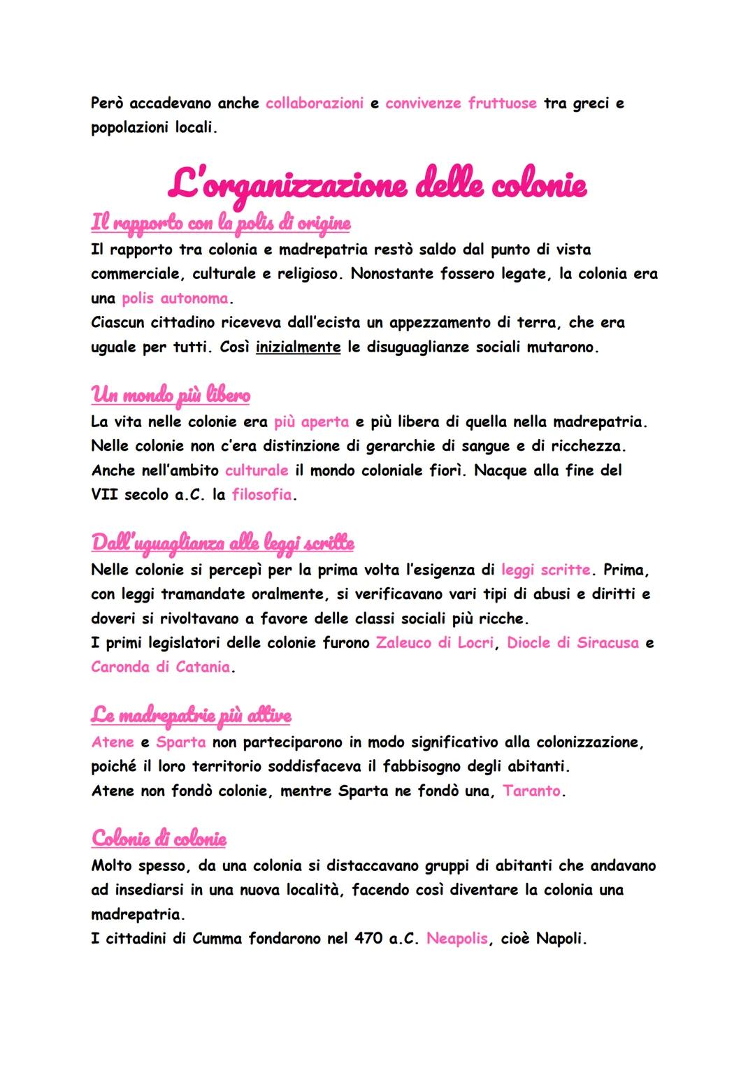 Ela arcaica
I Greci
> nacque la polis (città-stato autonoma);
> colonizzazione dei Greci in Occidente;
nonostante la frammentazione geografi
