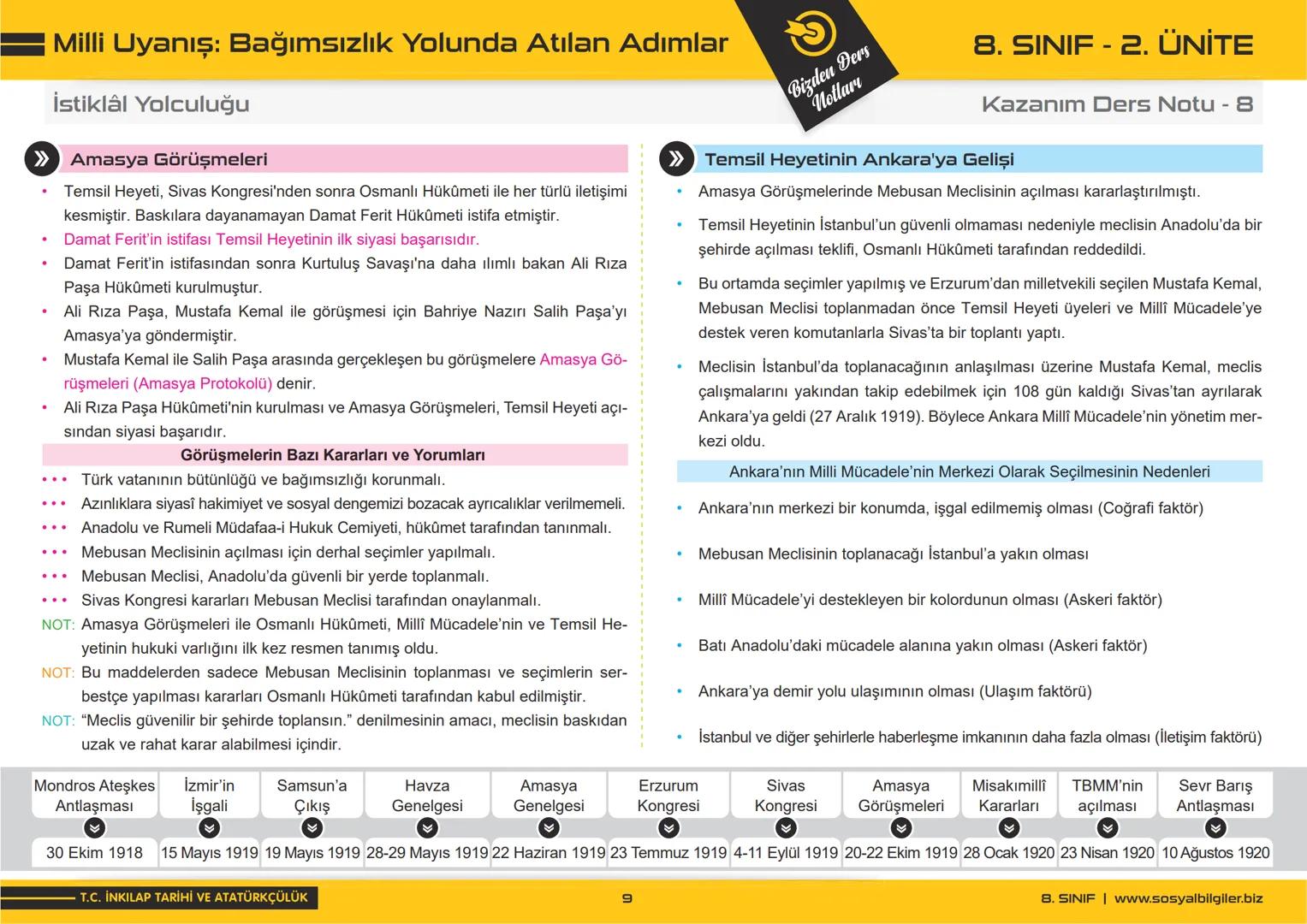 8.SINIF
1, 2, 3, 4, 5 ve
6.ÜNİTE
DERS NOTLARI
sosyalbilgiler.biz
Şeyhmus Yüce # 8.SINIF
# I.ÜNITE
# DERS NOTLARI
sosyalbilgiler.biz