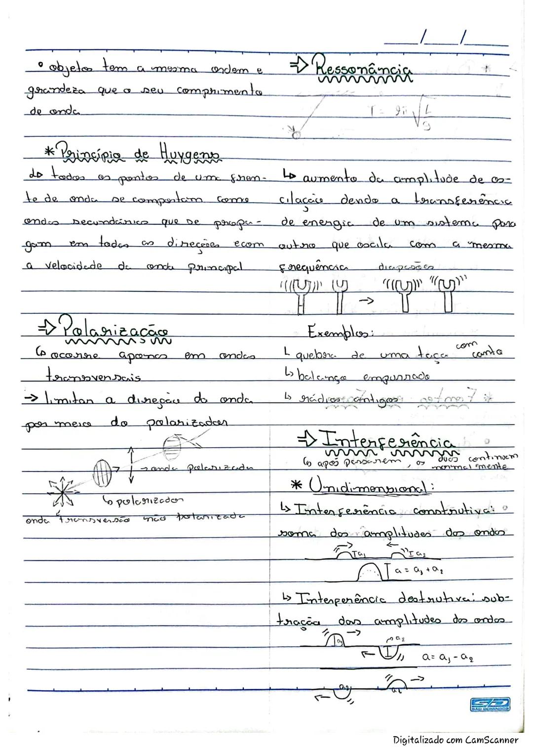# Ondulatoria
Onda:
do perturbações que...se propaga
em um meia, transportando.
energia sem transportar a
matéria.
Classificação
das Ondas