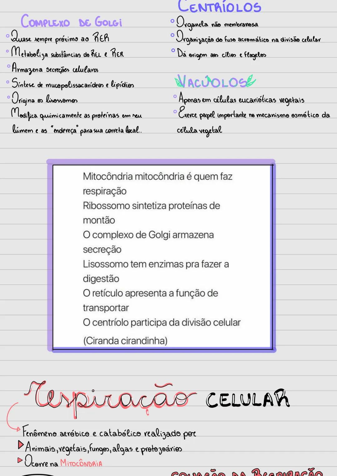 --- OCR Start ---
Citologia
Estudo da Célula!
Tipos de células:
Precariontes: Componentes SOLTOS no citoplasma, sem a presença da mem -
bran