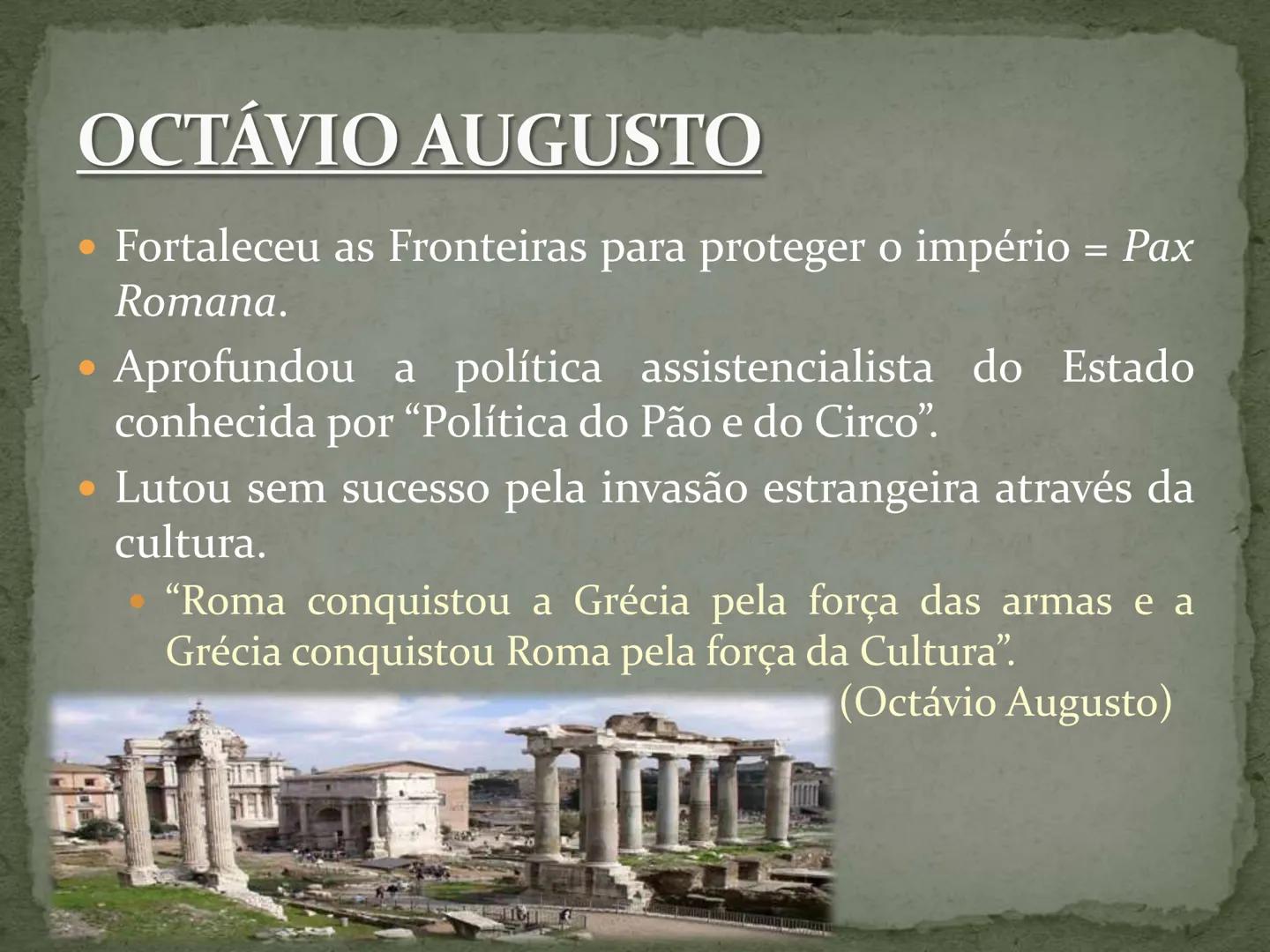 IMPÉRIO ROMANO ORIGEM...
- -> Surgiu a partir de tribos Latinas ao redor de um
forte às margens do Rio Tibre.
- Evitar a invasão dos Etrusc