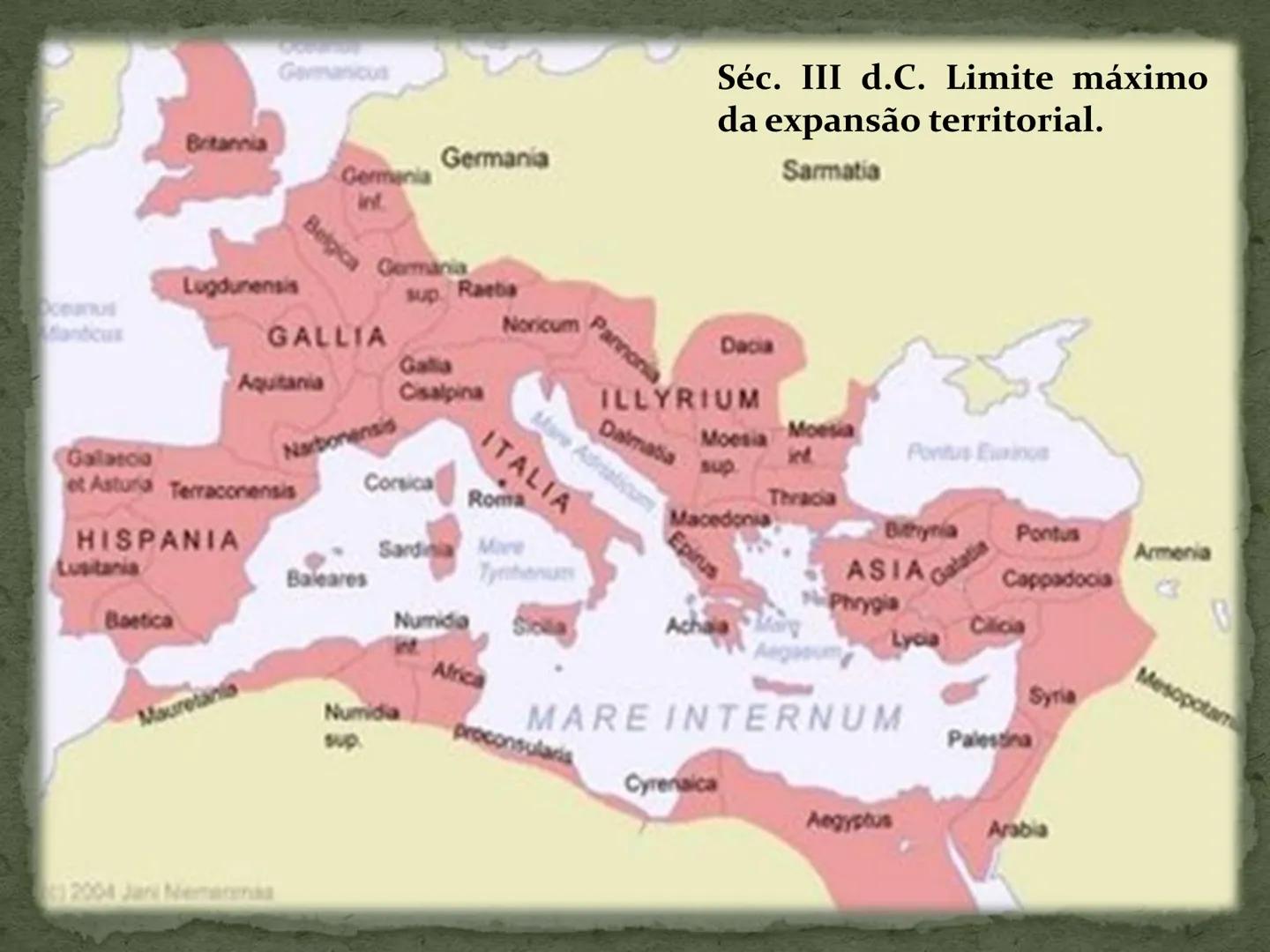 IMPÉRIO ROMANO ORIGEM...
- -> Surgiu a partir de tribos Latinas ao redor de um
forte às margens do Rio Tibre.
- Evitar a invasão dos Etrusc