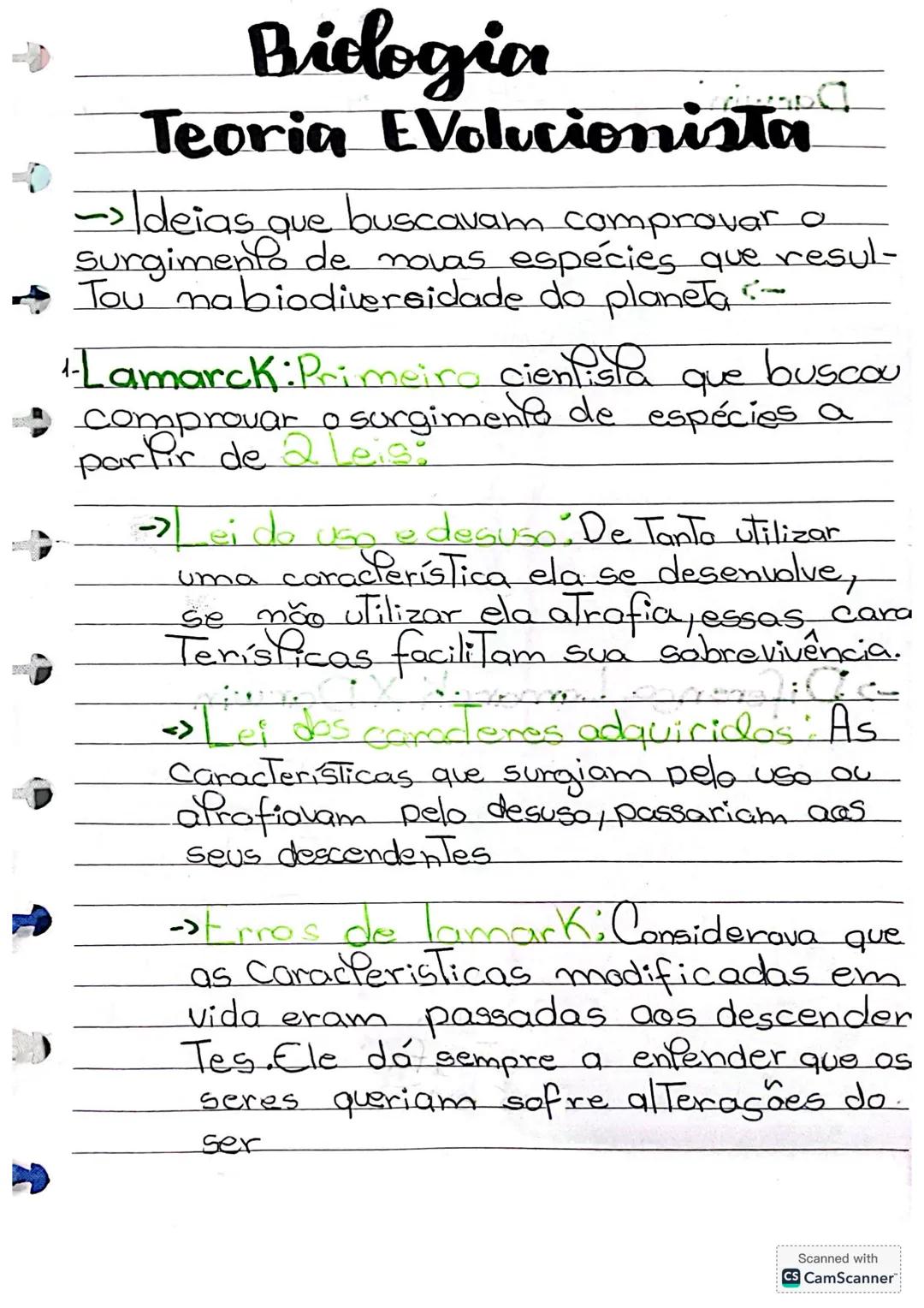 # Bidogia
# Teoria EVolucionista
→ Ideias que buscavam comprovar a
surgimento de novas espécies que resul-
Tou nabiodiversidade do planeta