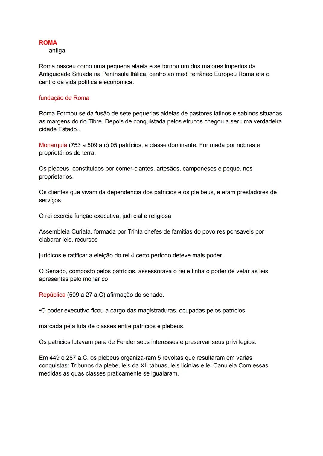 # ROMA
antiga
Roma nasceu como uma pequena alaeia e se tornou um dos maiores imperios da
Antiguidade Situada na Península Itálica, centro a