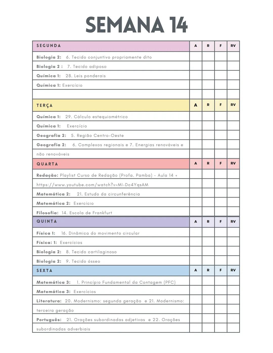 * * *
CRONOGRAMA
ENEM 2025
@CRISMEDICINA ESTE CRONOGRAMA É UM PLANEJAMENTO DE
42 SEMANAS, COM INÍCIO NO DIA 6 DE
JANEIRO E TÉRMINO NO DIA