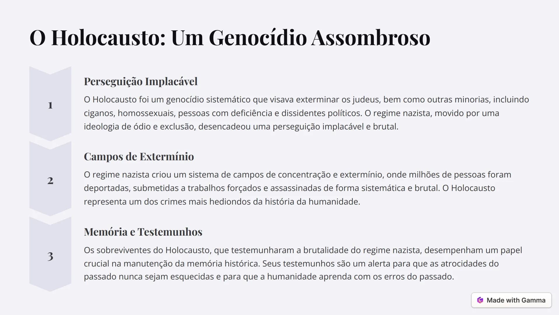 # O Nazismo: Uma História de
Horror
O nazismo, um regime totalitário e brutal que assolou a Alemanha na
primeira metade do século XX, deixo