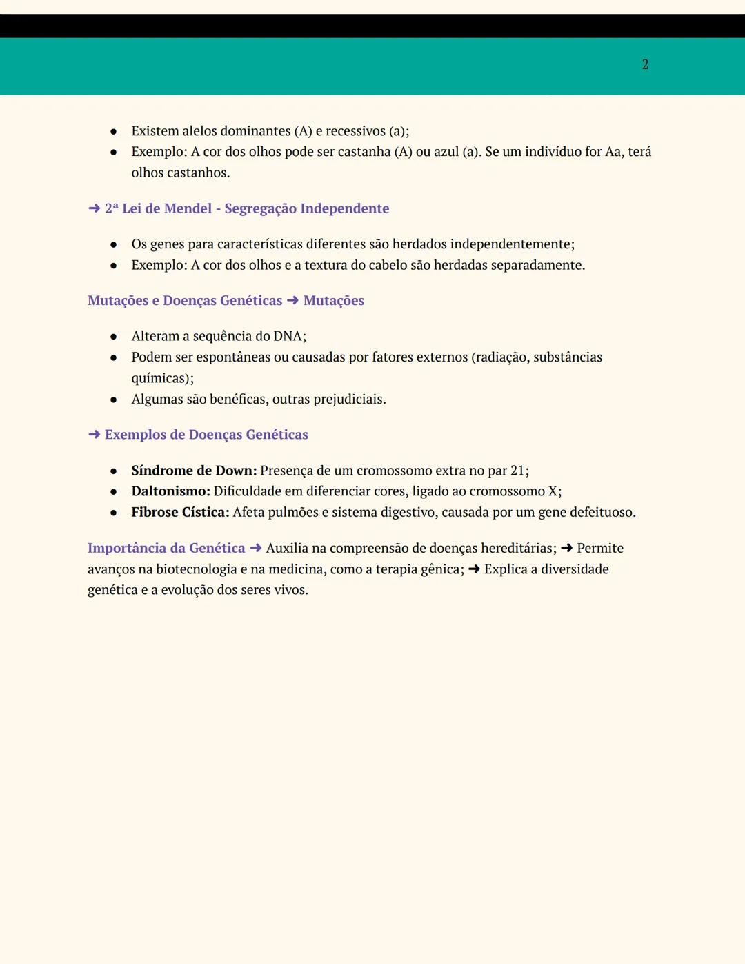 --- OCR Start ---
BIOLOGIA 2°e 3°do ensino médio
Genética
Contexto Geral → Ramo da Biologia que estuda a hereditariedade e a variação dos or