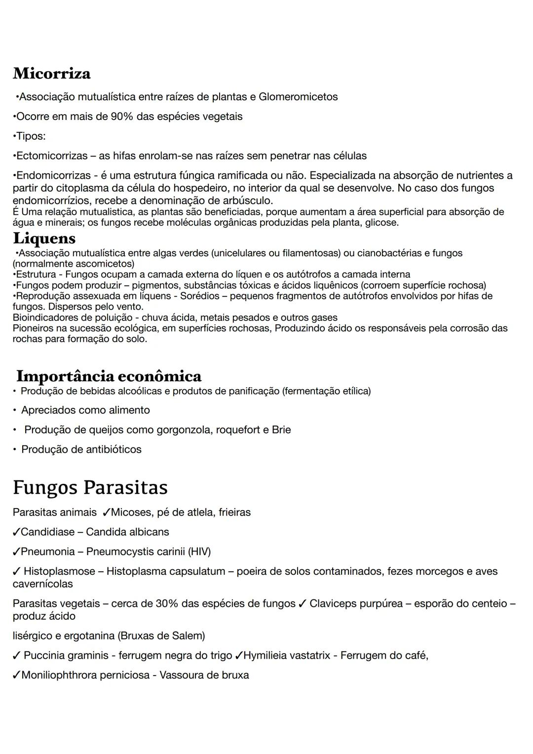 # Fungos
O que são fungos?
Pertencem ao Reino fungi, compartilham características com animais como a nutrição heterotrofica, e
com vegetai